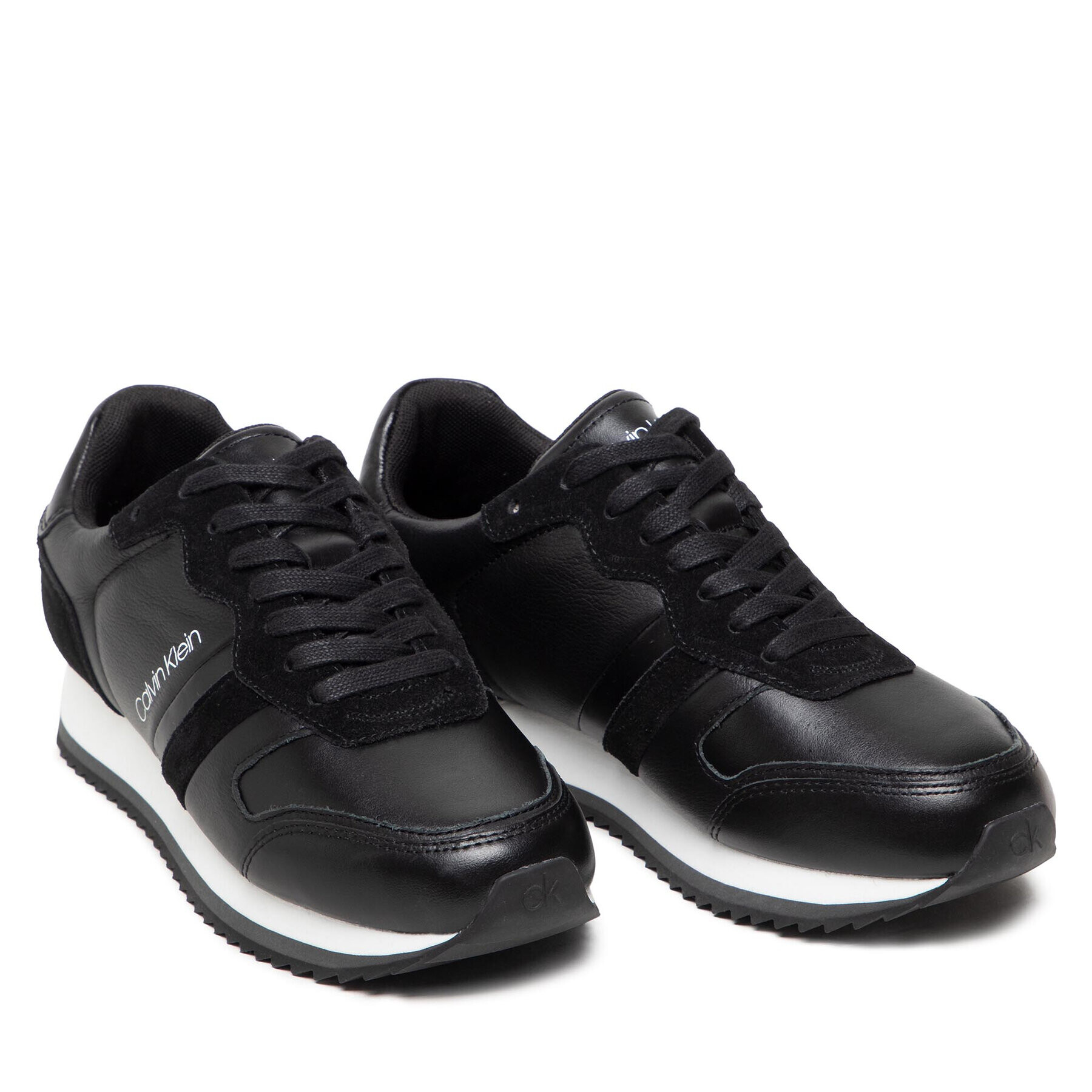 Calvin Klein Sneakersy Low Top Lace Up Lth HM0HM00287 Čierna - Pepit.sk