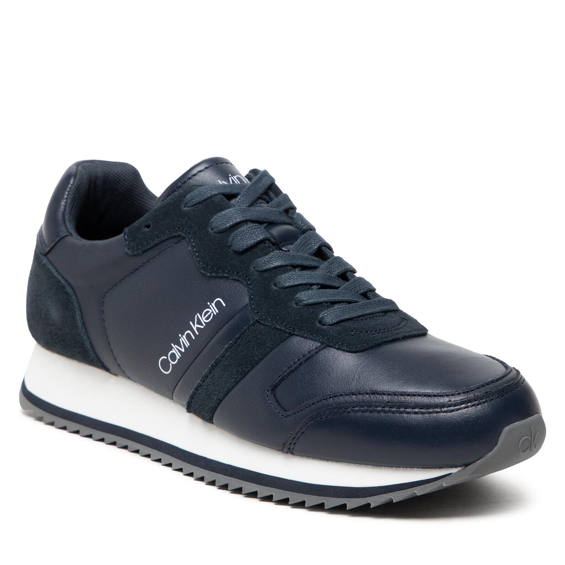 Calvin Klein Sneakersy Low Top Lace Up Lth HM0HM00287 Tmavomodrá - Pepit.sk