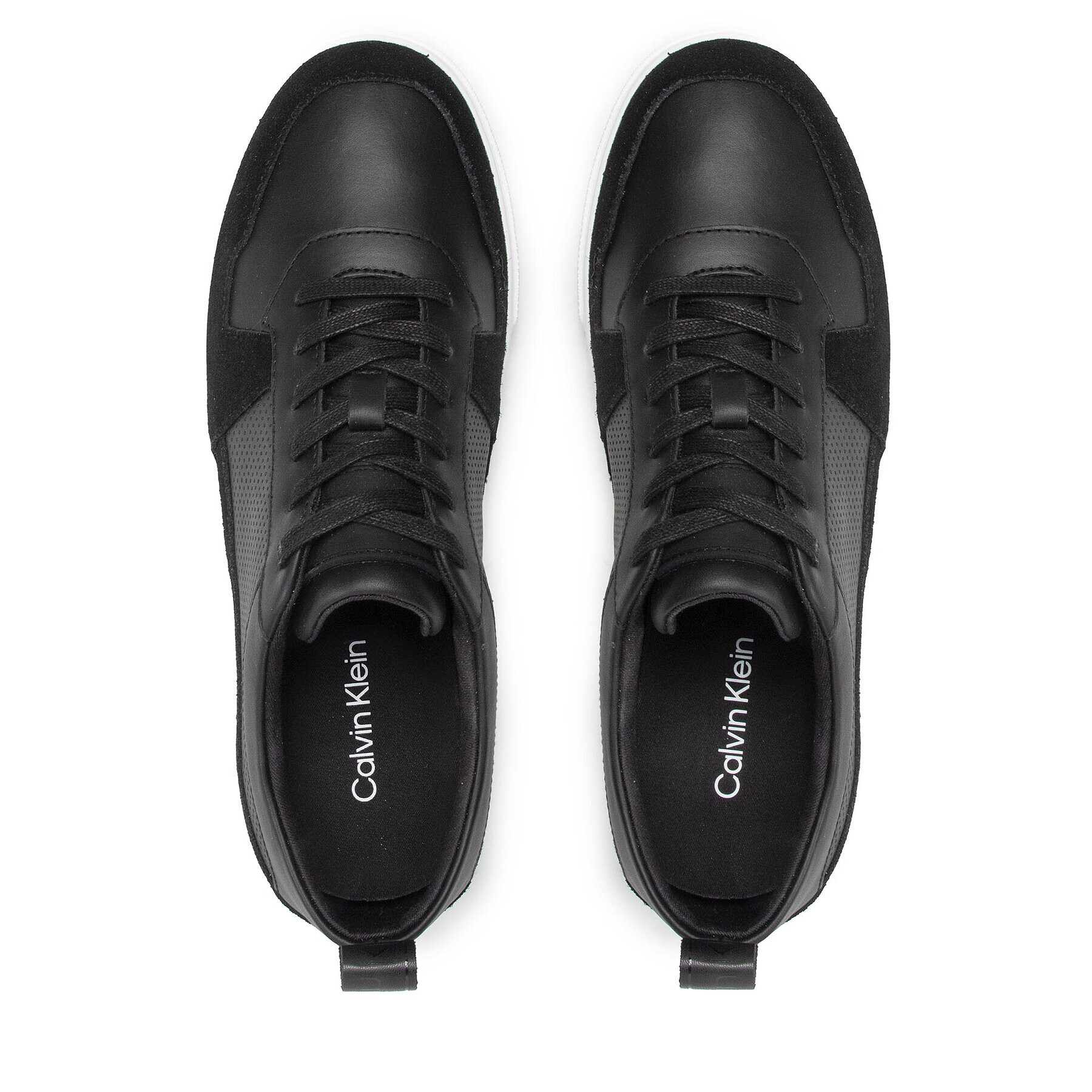 Calvin Klein Sneakersy Low Top Lace Up Lth HM0HM00495 Čierna - Pepit.sk