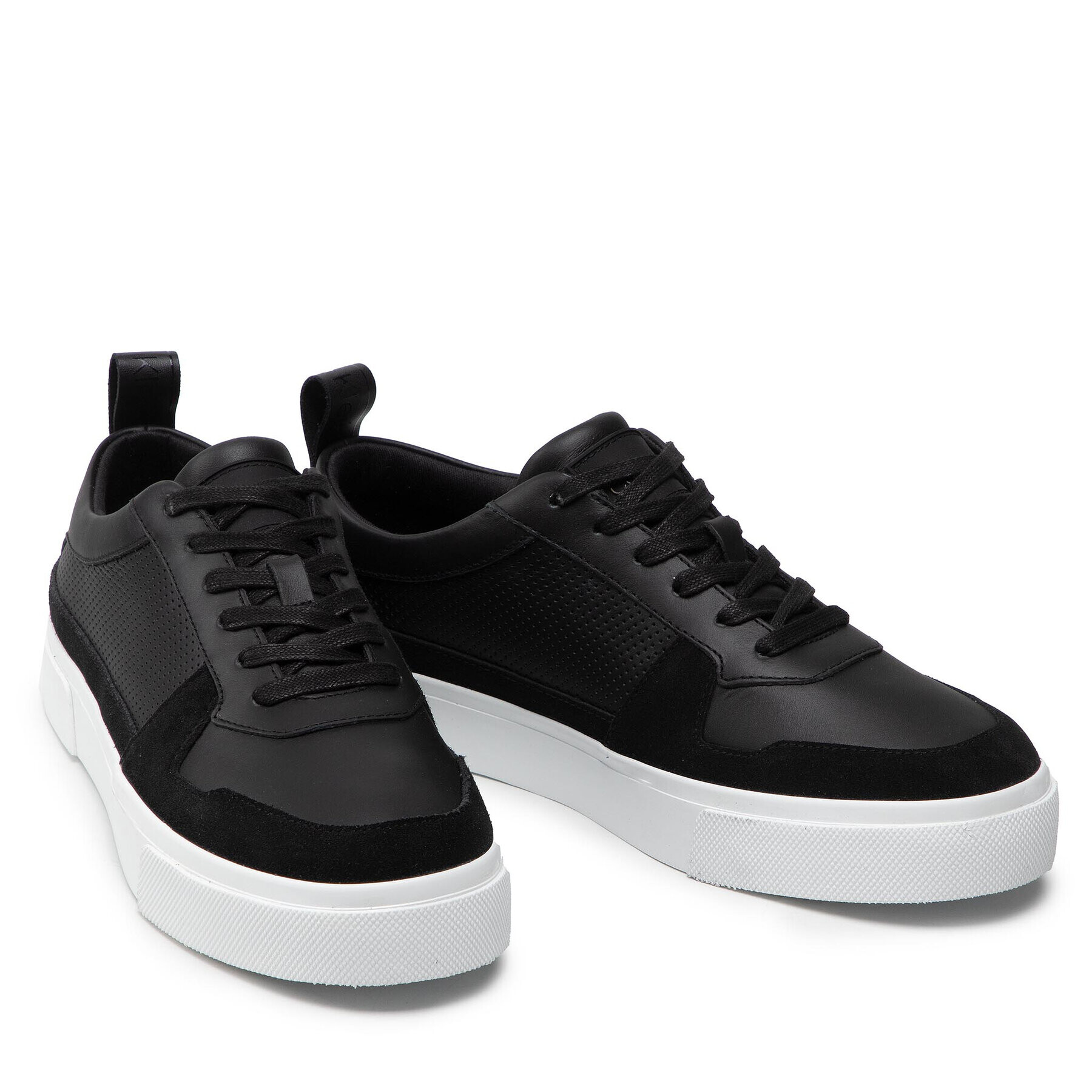 Calvin Klein Sneakersy Low Top Lace Up Lth HM0HM00495 Čierna - Pepit.sk