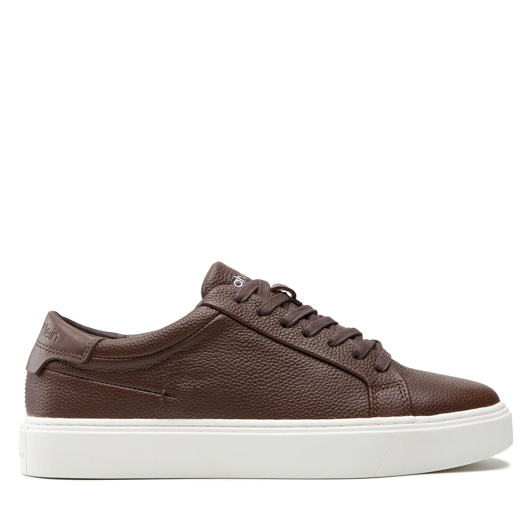 Calvin Klein Sneakersy Low Top Lace Up Lth HM0HM00742 Hnedá - Pepit.sk