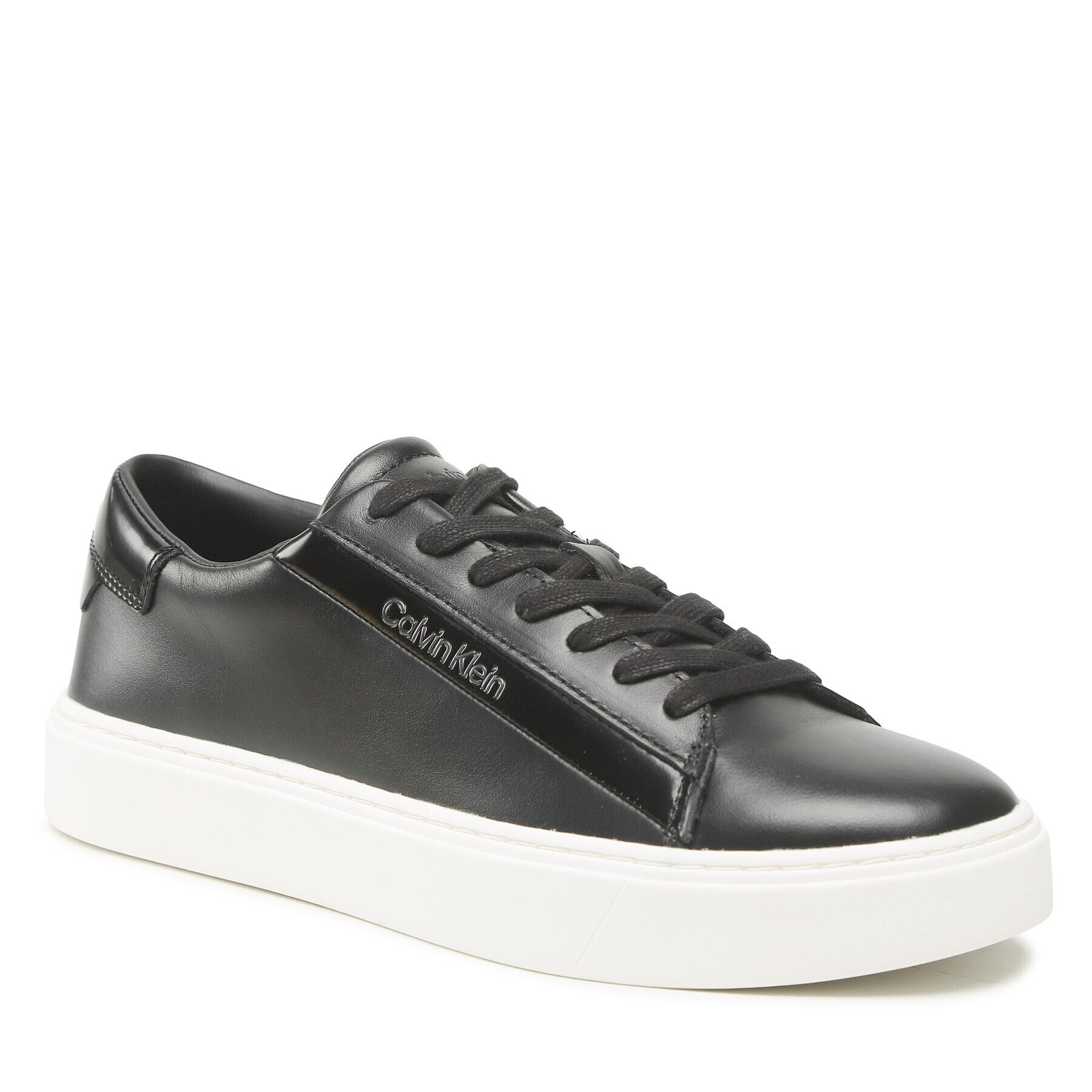 Calvin Klein Sneakersy Low Top Lace Up Lth HM0HM00861 Čierna - Pepit.sk