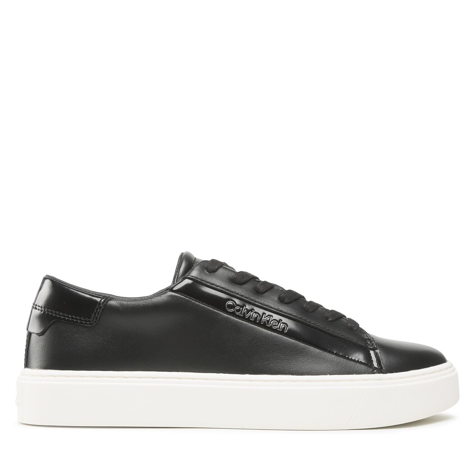 Calvin Klein Sneakersy Low Top Lace Up Lth HM0HM00861 Čierna - Pepit.sk