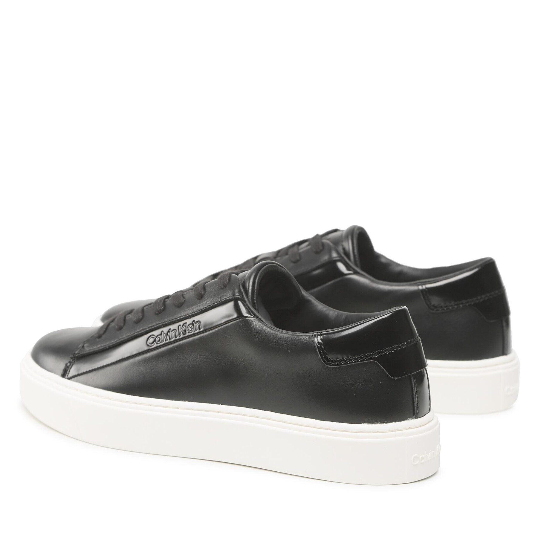 Calvin Klein Sneakersy Low Top Lace Up Lth HM0HM00861 Čierna - Pepit.sk