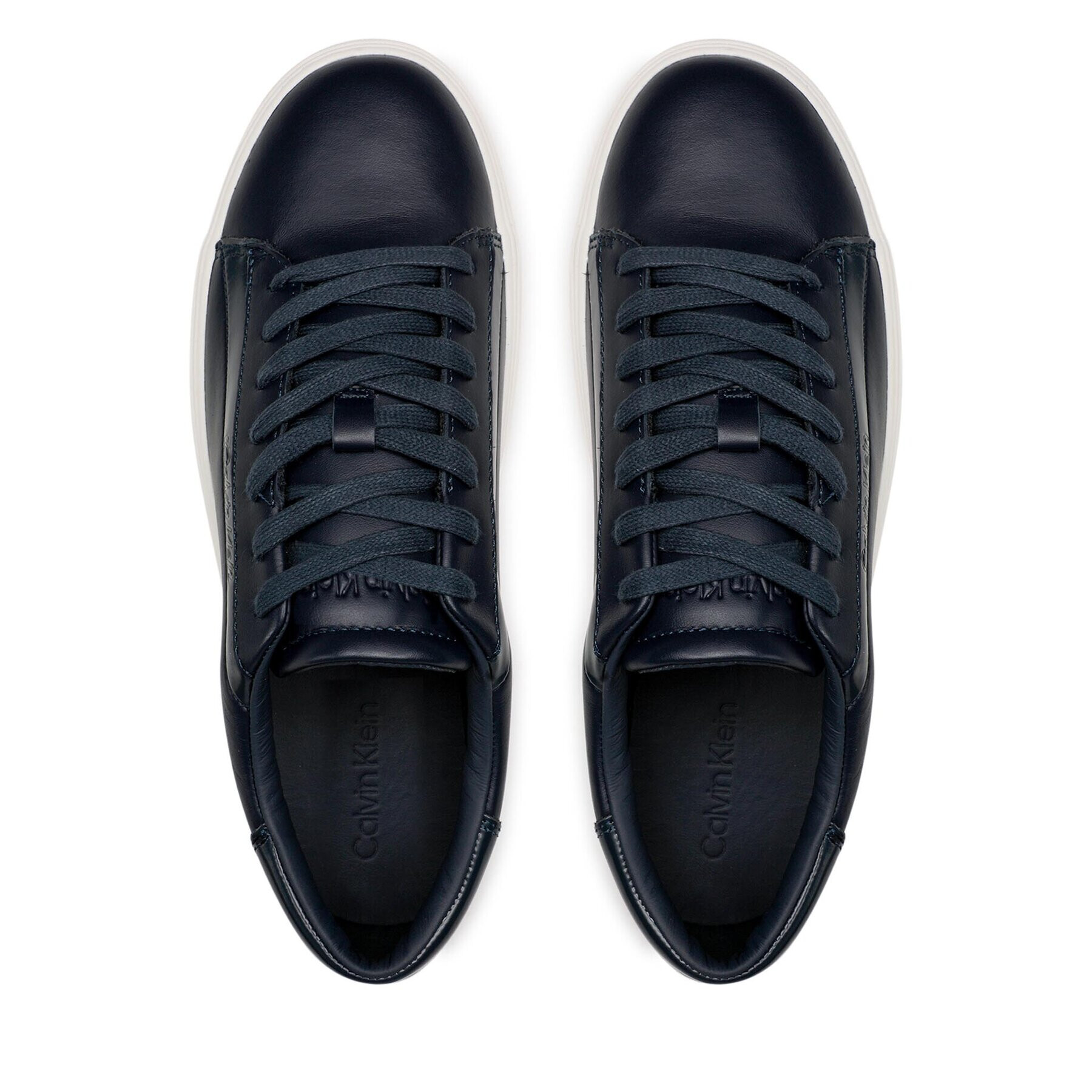 Calvin Klein Sneakersy Low Top Lace Up Lth HM0HM00861 Tmavomodrá - Pepit.sk