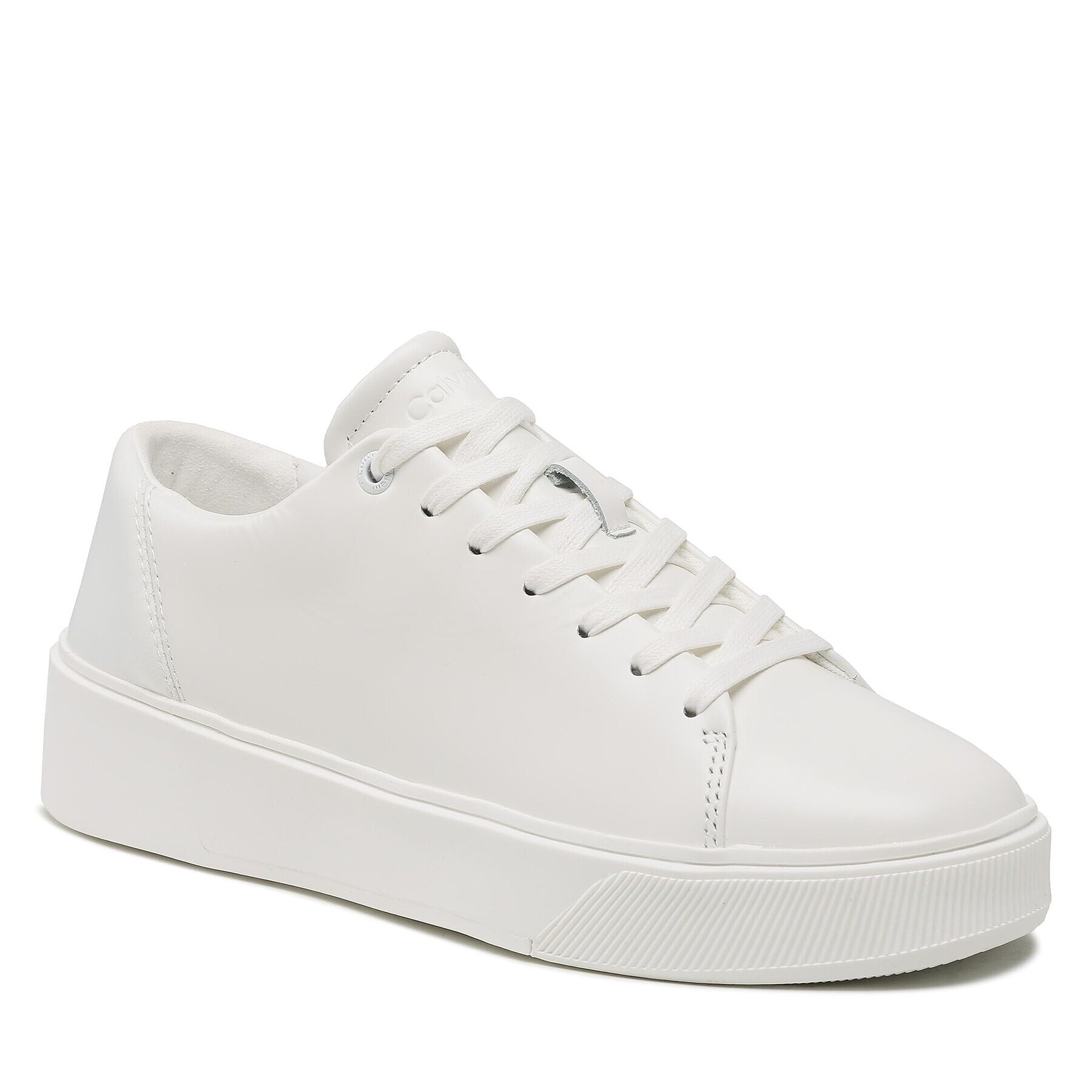 Calvin Klein Sneakersy Low Top Lace Up Lth HM0HM00930 Biela - Pepit.sk