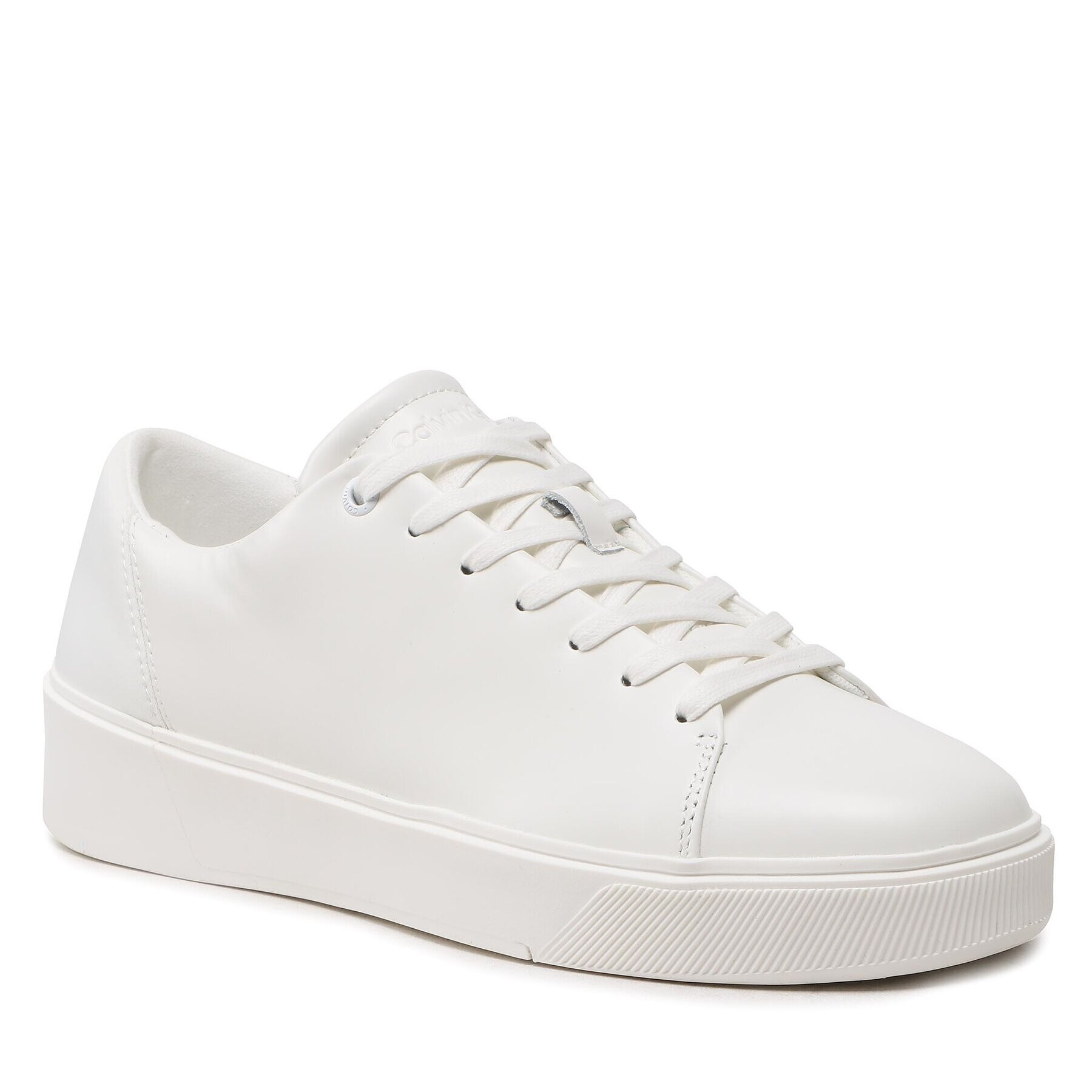 Calvin Klein Sneakersy Low Top Lace Up Lth HM0HM00930 Biela - Pepit.sk