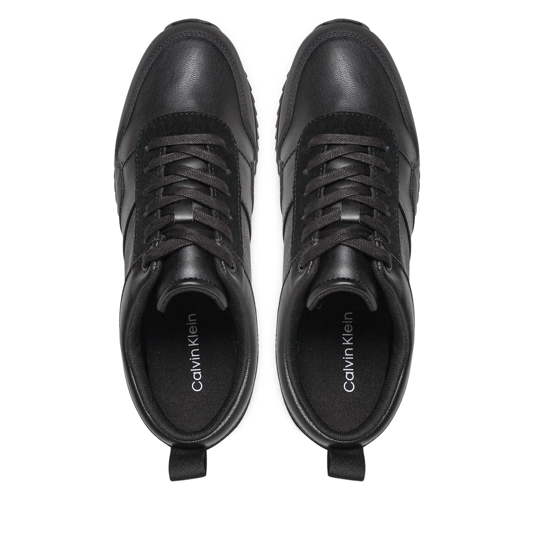 Calvin Klein Sneakersy Low Top Lace Up Lth HM0HM00998 Čierna - Pepit.sk