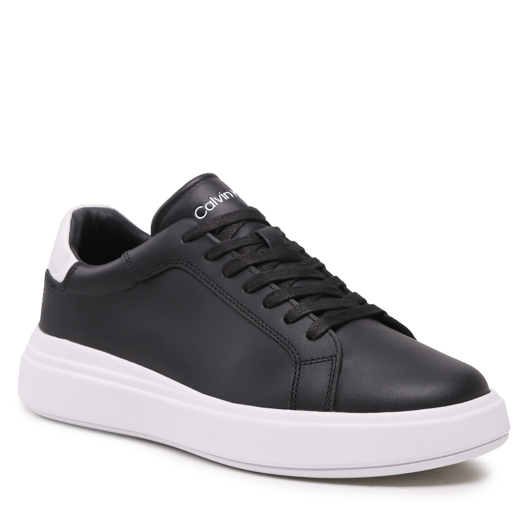 Calvin Klein Sneakersy Low Top Lace Up Lth HM0HM01016 Čierna - Pepit.sk