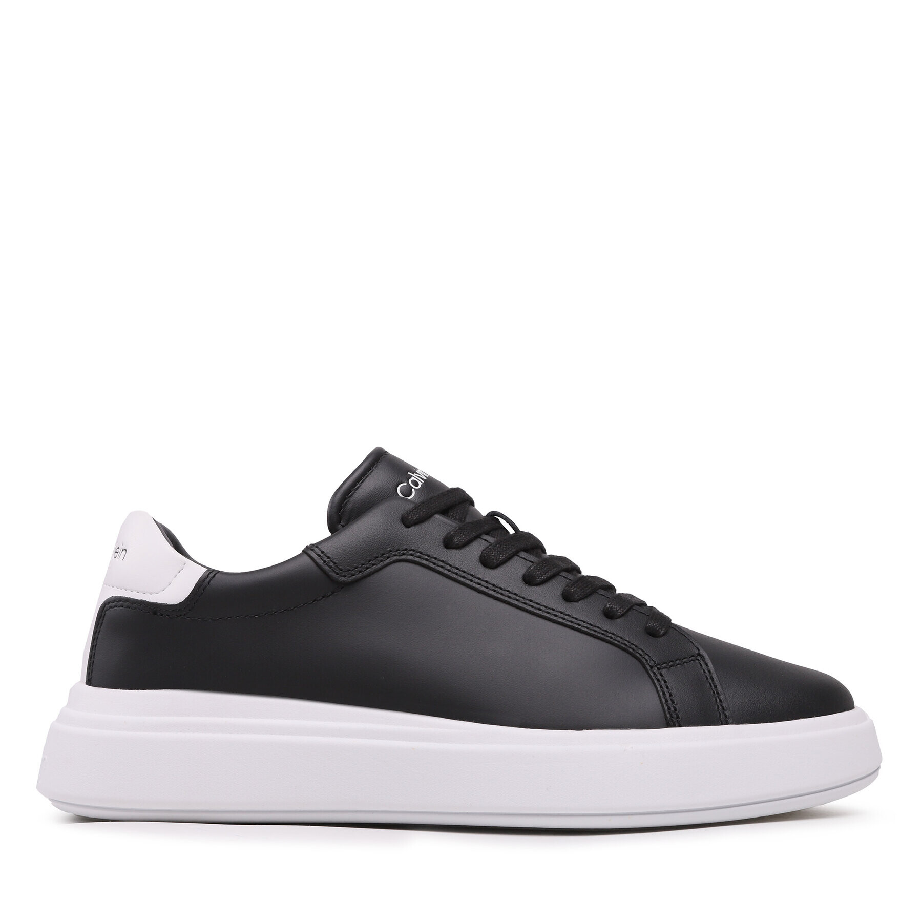 Calvin Klein Sneakersy Low Top Lace Up Lth HM0HM01016 Čierna - Pepit.sk