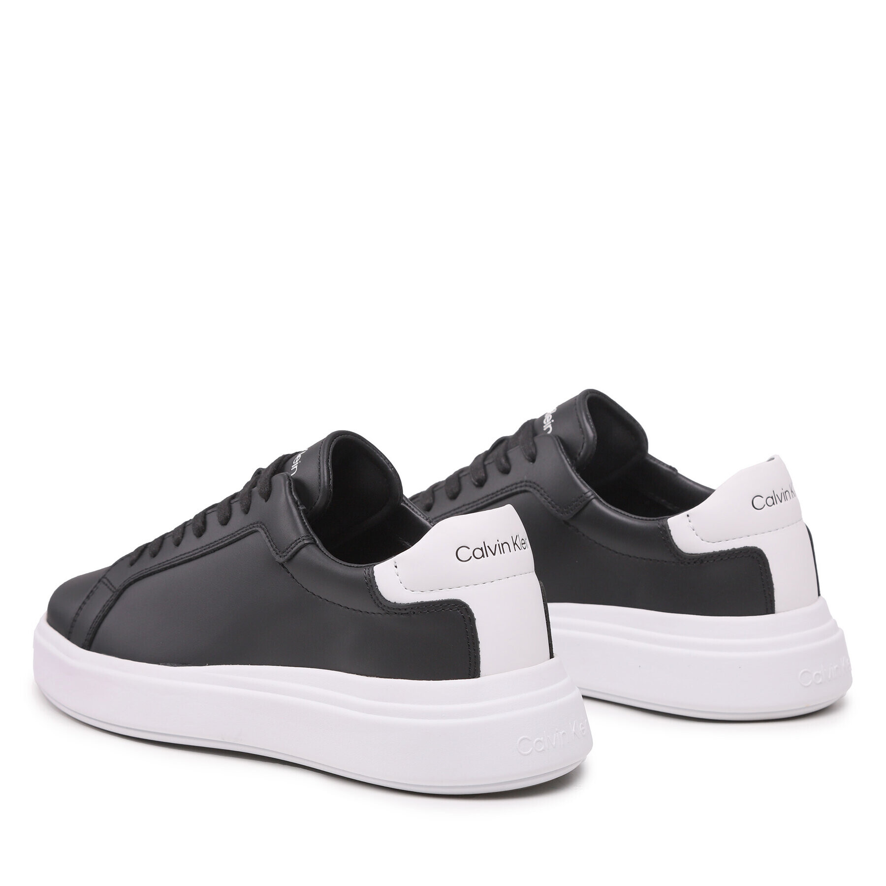 Calvin Klein Sneakersy Low Top Lace Up Lth HM0HM01016 Čierna - Pepit.sk