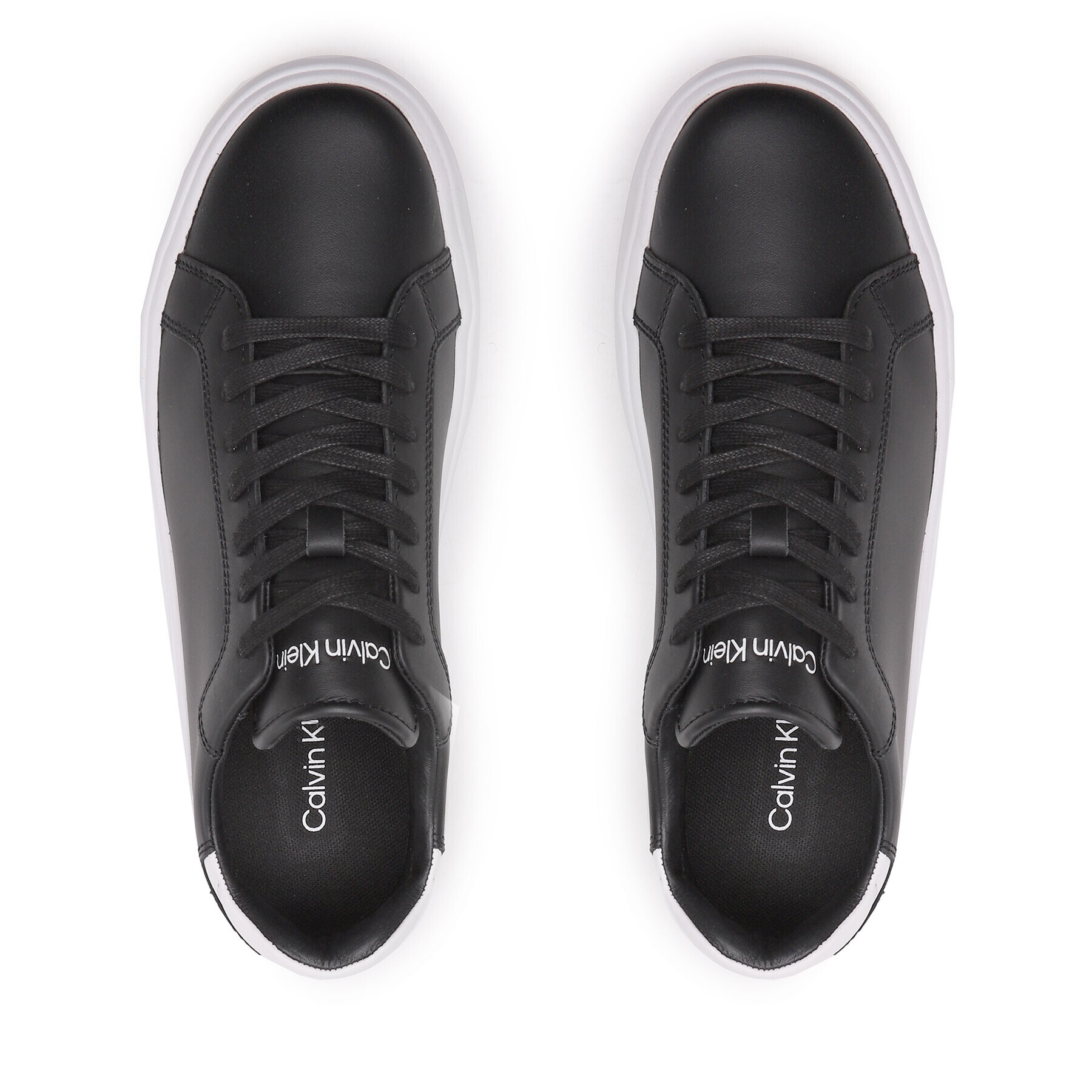 Calvin Klein Sneakersy Low Top Lace Up Lth HM0HM01016 Čierna - Pepit.sk