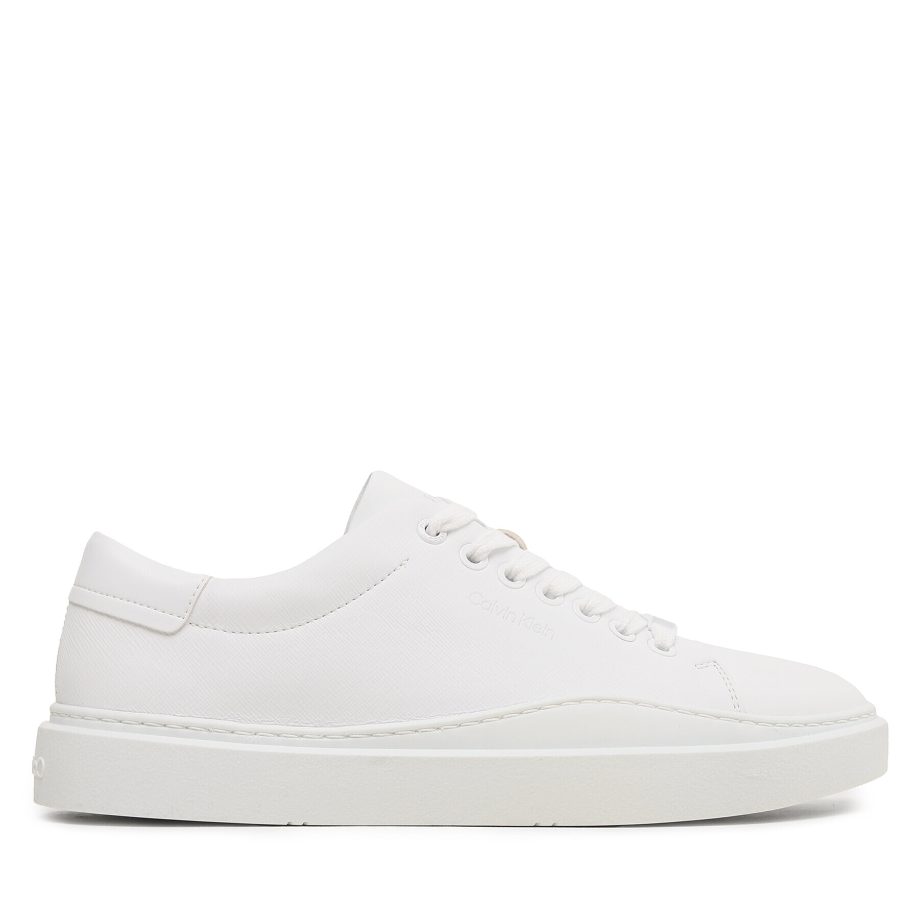 Calvin Klein Sneakersy Low Top Lace Up Lth HM0HM01051 Biela - Pepit.sk