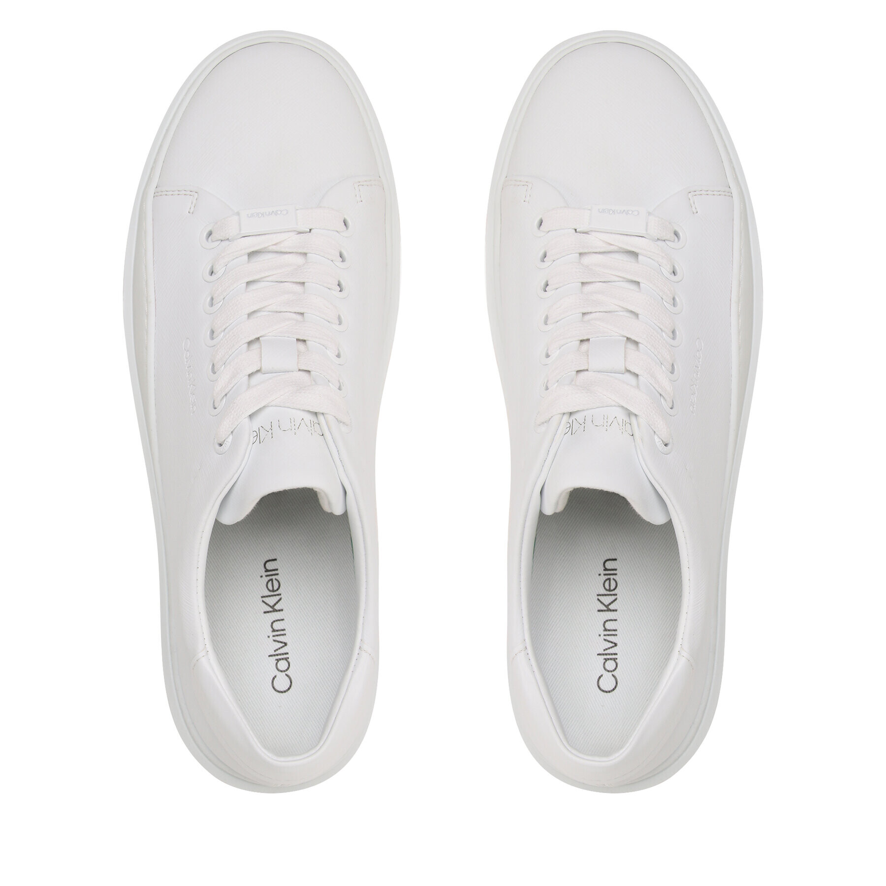 Calvin Klein Sneakersy Low Top Lace Up Lth HM0HM01051 Biela - Pepit.sk