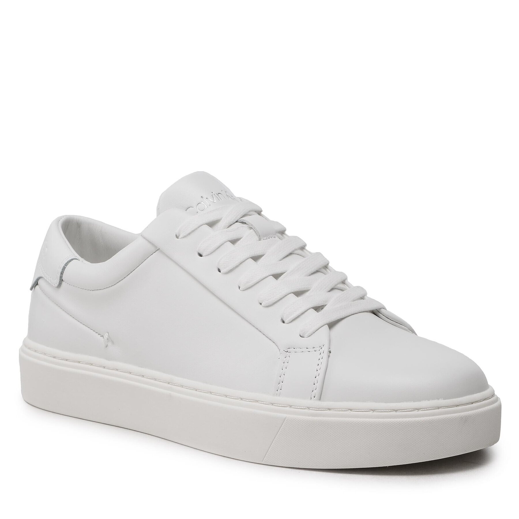 Calvin Klein Sneakersy Low Top Lace Up Lth Sm HM0HM01018 Biela - Pepit.sk