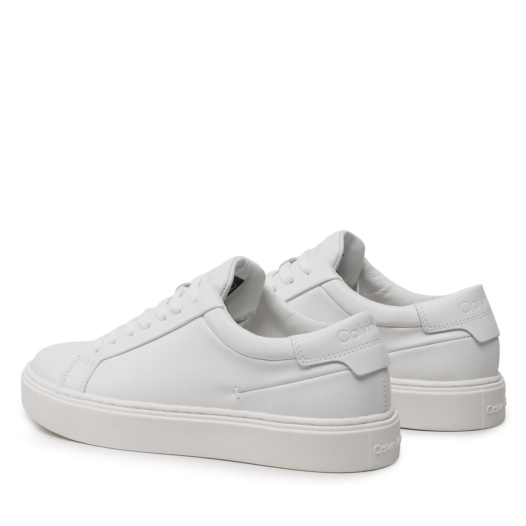 Calvin Klein Sneakersy Low Top Lace Up Lth Sm HM0HM01018 Biela - Pepit.sk