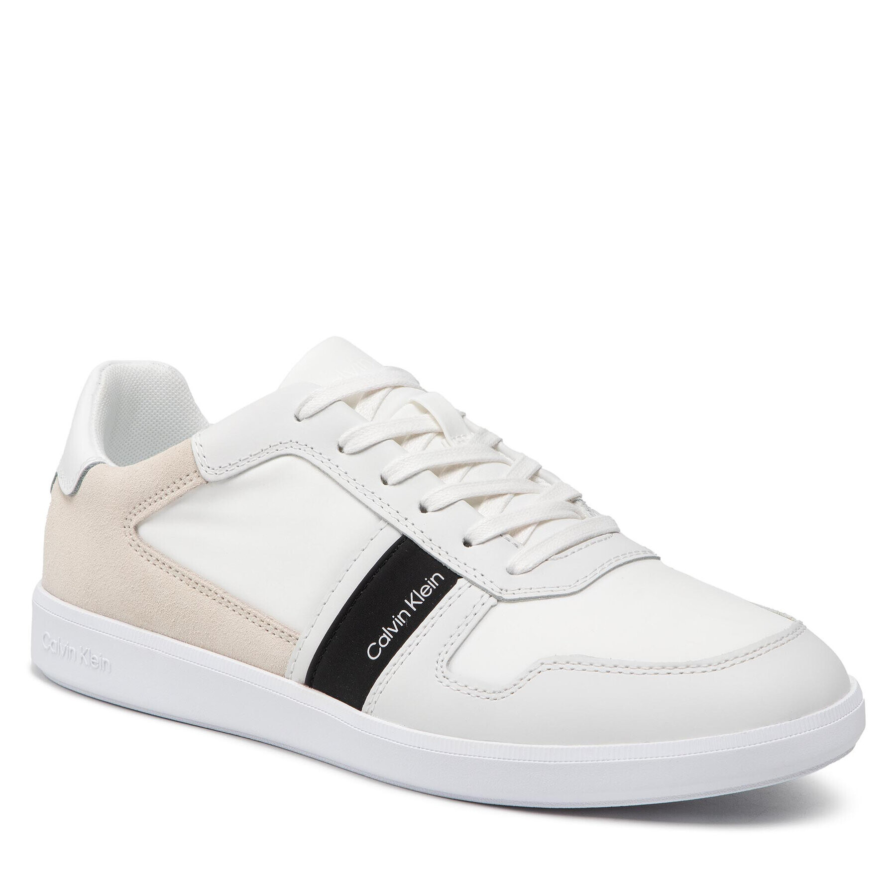 Calvin Klein Sneakersy Low Top Lace Up Mix HM0HM00491 Biela - Pepit.sk