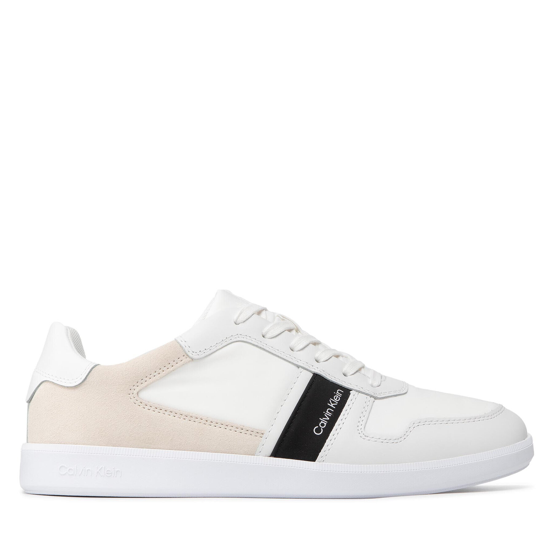 Calvin Klein Sneakersy Low Top Lace Up Mix HM0HM00491 Biela - Pepit.sk