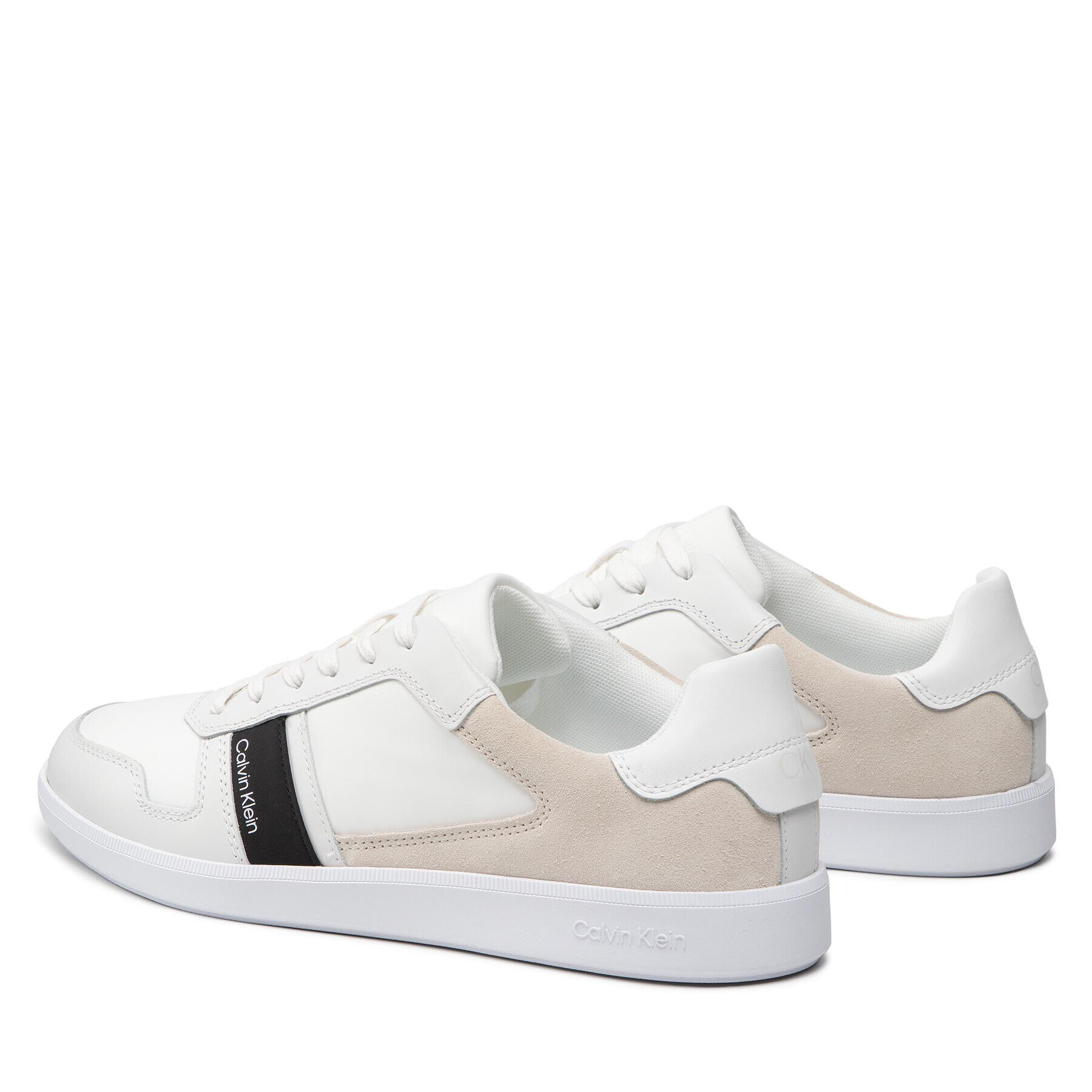 Calvin Klein Sneakersy Low Top Lace Up Mix HM0HM00491 Biela - Pepit.sk