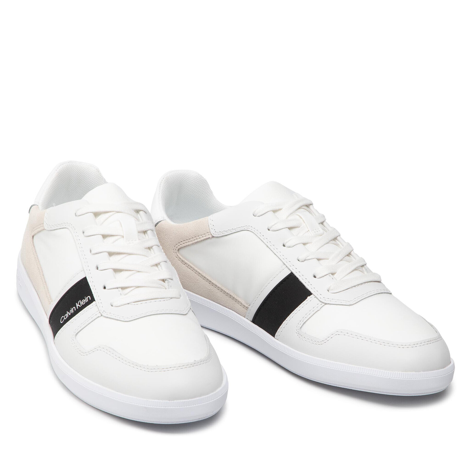 Calvin Klein Sneakersy Low Top Lace Up Mix HM0HM00491 Biela - Pepit.sk