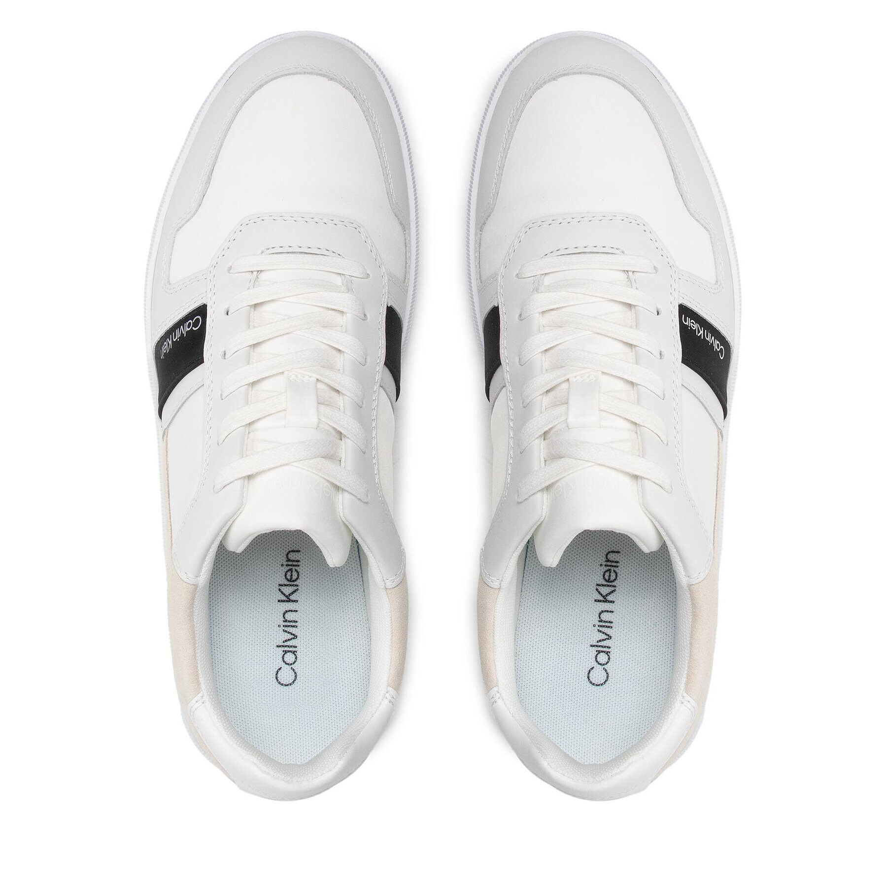 Calvin Klein Sneakersy Low Top Lace Up Mix HM0HM00491 Biela - Pepit.sk