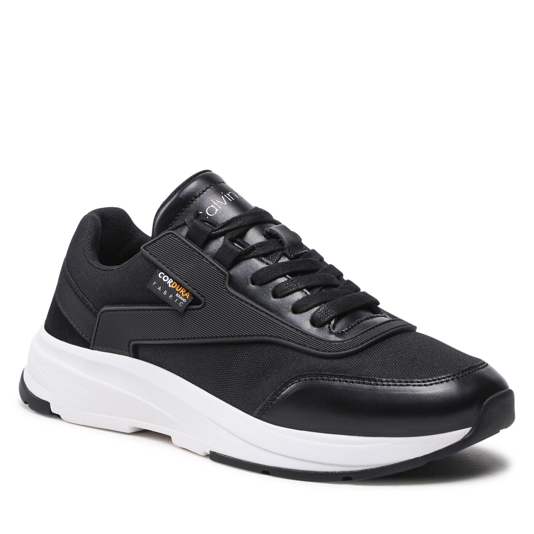 Calvin Klein Sneakersy Low Top Lace Up Mix HM0HM00750 Čierna - Pepit.sk