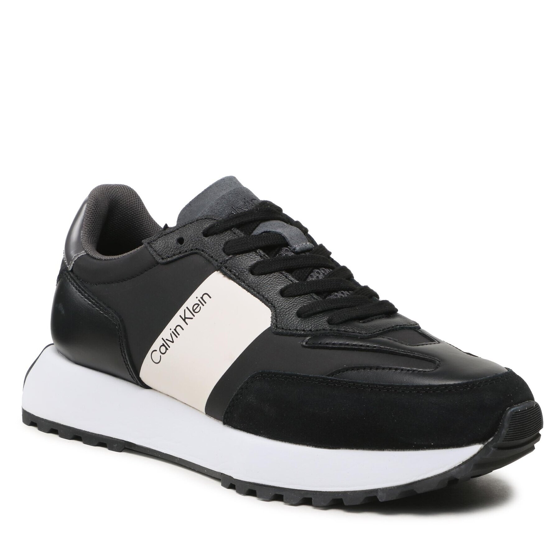 Calvin Klein Sneakersy Low Top Lace Up Mix New HM0HM01238 Čierna - Pepit.sk