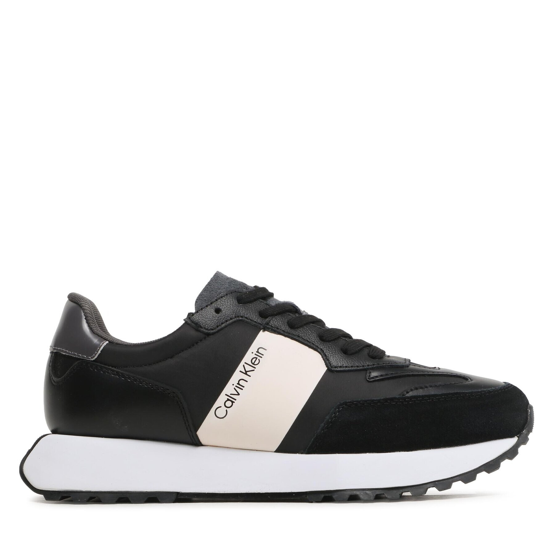 Calvin Klein Sneakersy Low Top Lace Up Mix New HM0HM01238 Čierna - Pepit.sk