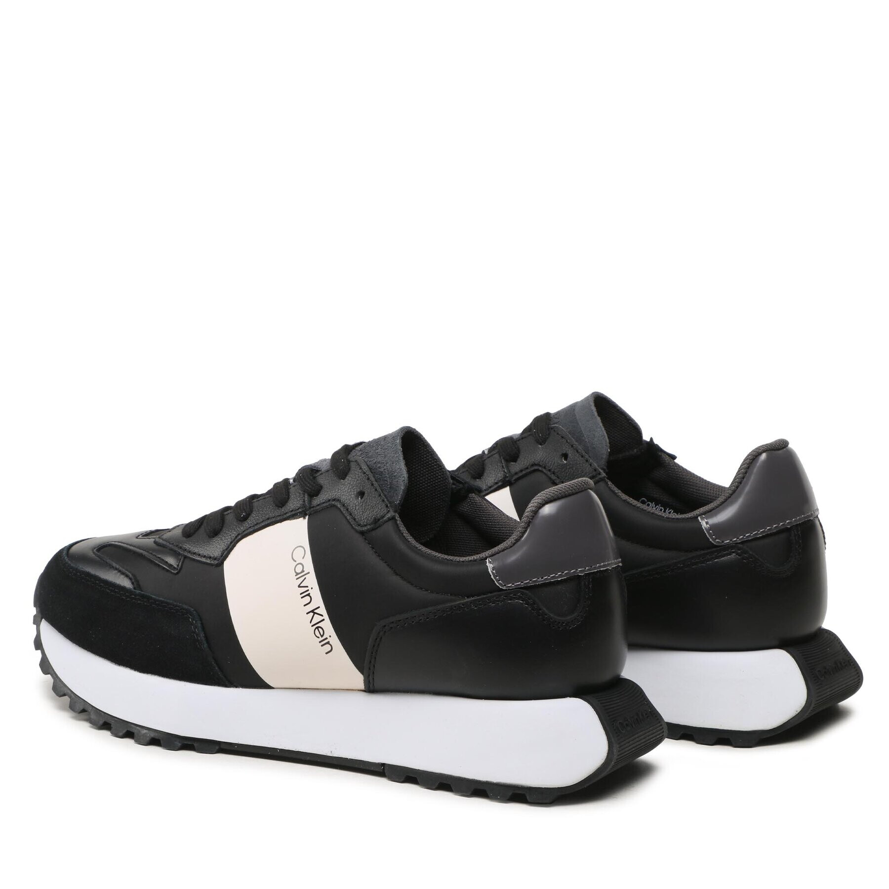 Calvin Klein Sneakersy Low Top Lace Up Mix New HM0HM01238 Čierna - Pepit.sk