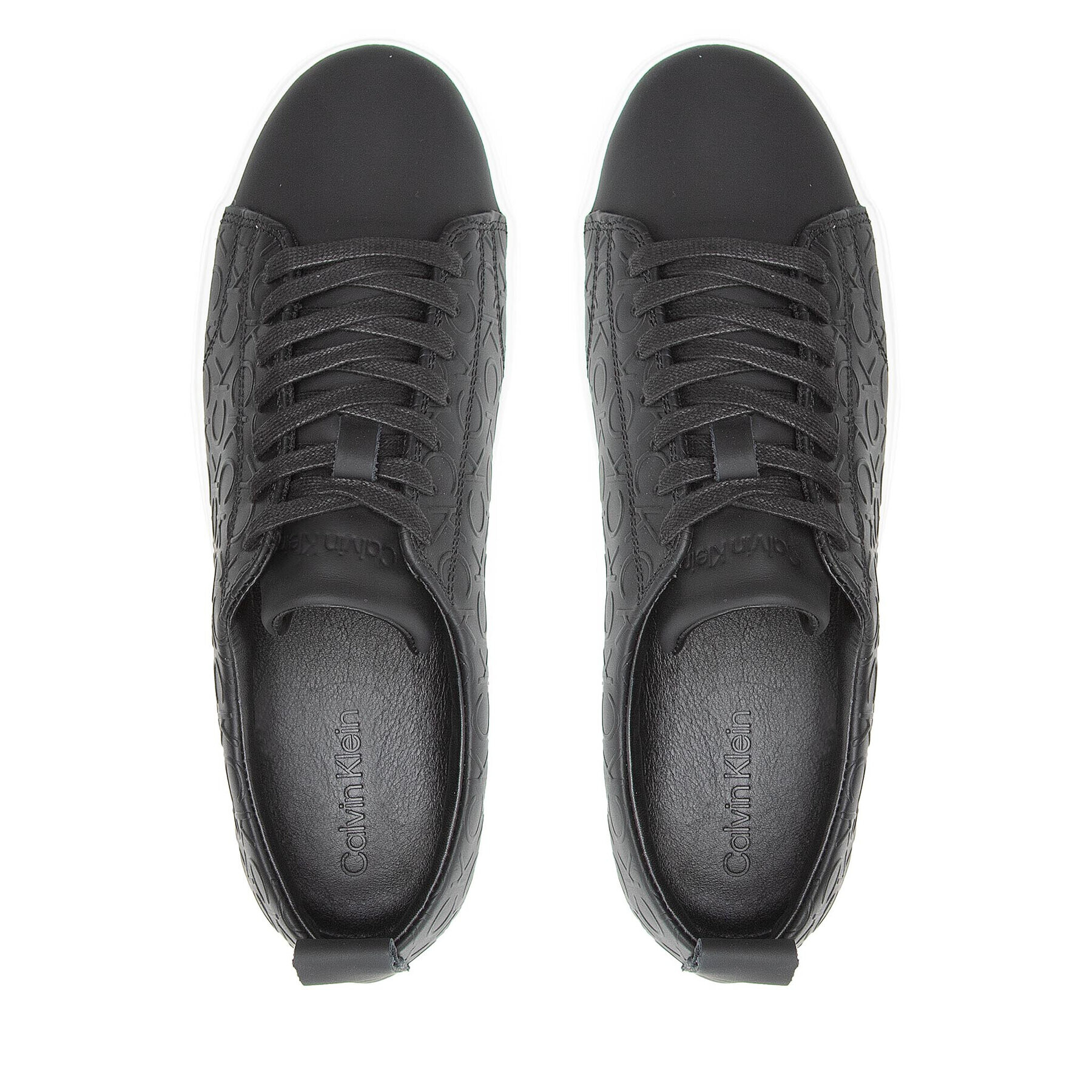 Calvin Klein Sneakersy Low Top Lace Up Mono HM0HM00880 Čierna - Pepit.sk