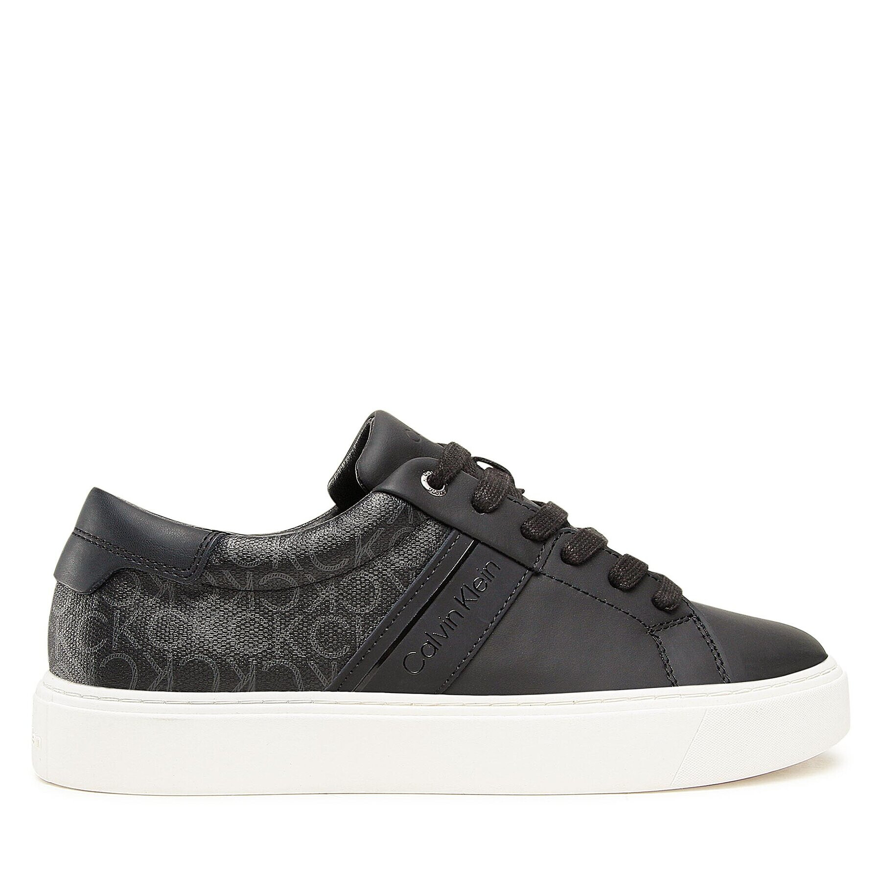 Calvin Klein Sneakersy Low Top Lace Up Mono Mix HM0HM00823 Čierna - Pepit.sk