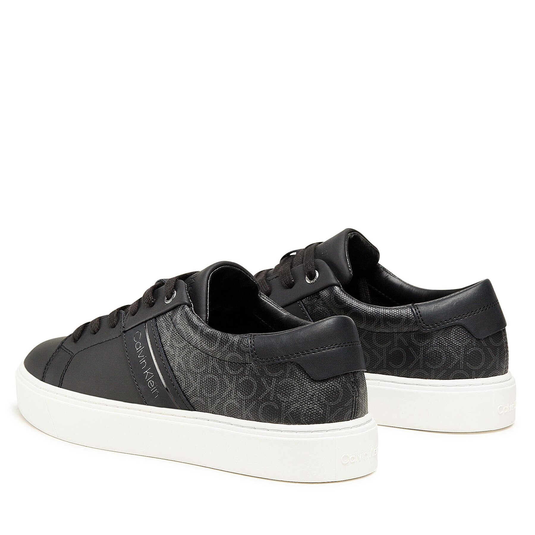 Calvin Klein Sneakersy Low Top Lace Up Mono Mix HM0HM00823 Čierna - Pepit.sk