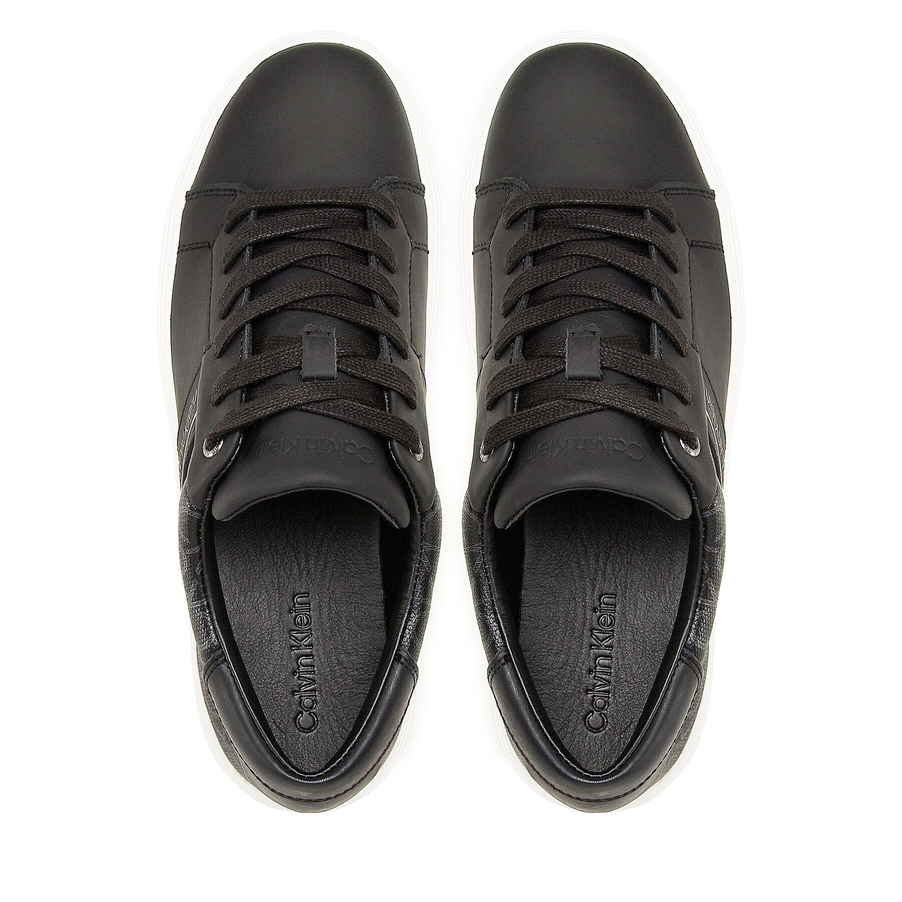 Calvin Klein Sneakersy Low Top Lace Up Mono Mix HM0HM00823 Čierna - Pepit.sk