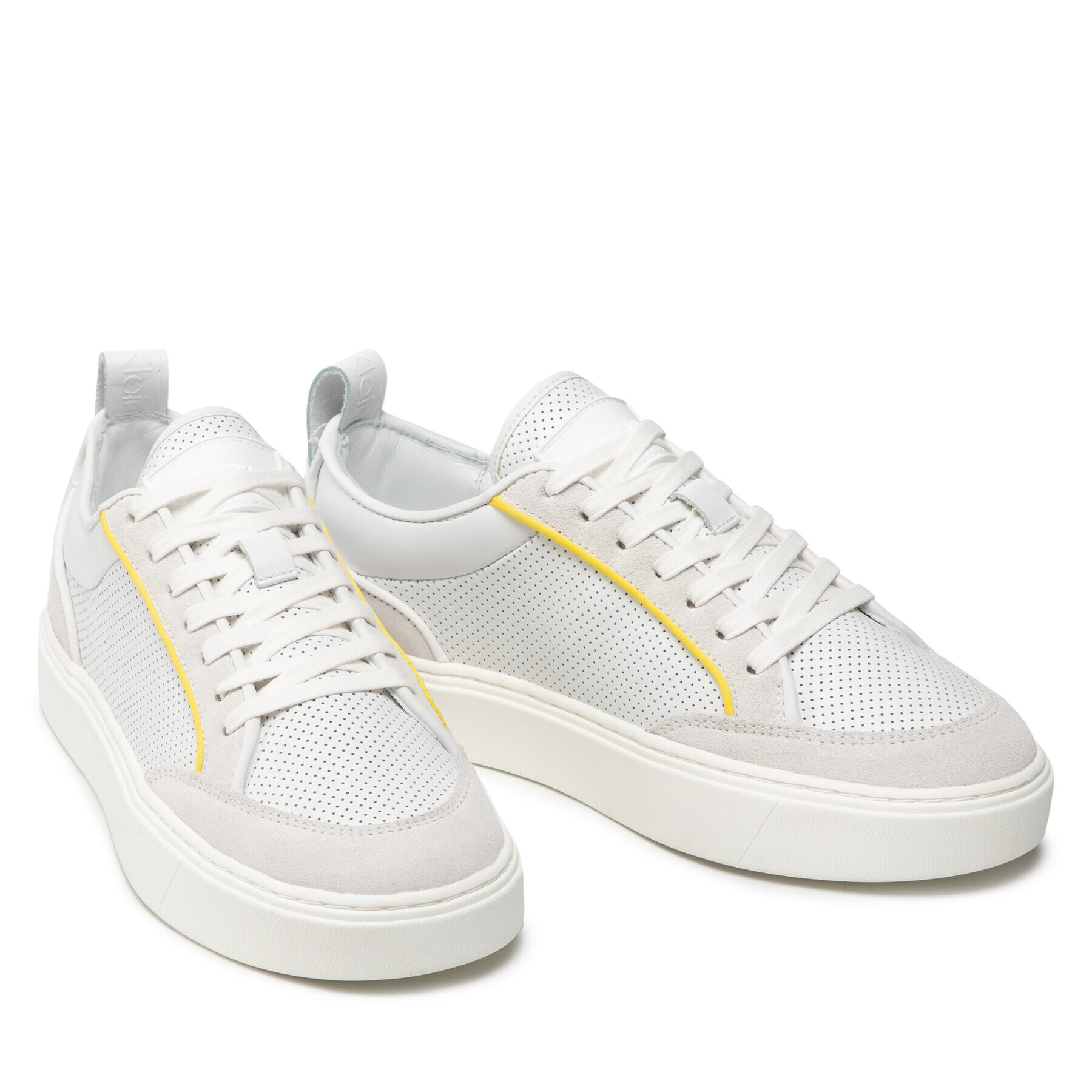 Calvin Klein Sneakersy Low Top Lace Up Perf Lth HM0HM00347 Biela - Pepit.sk