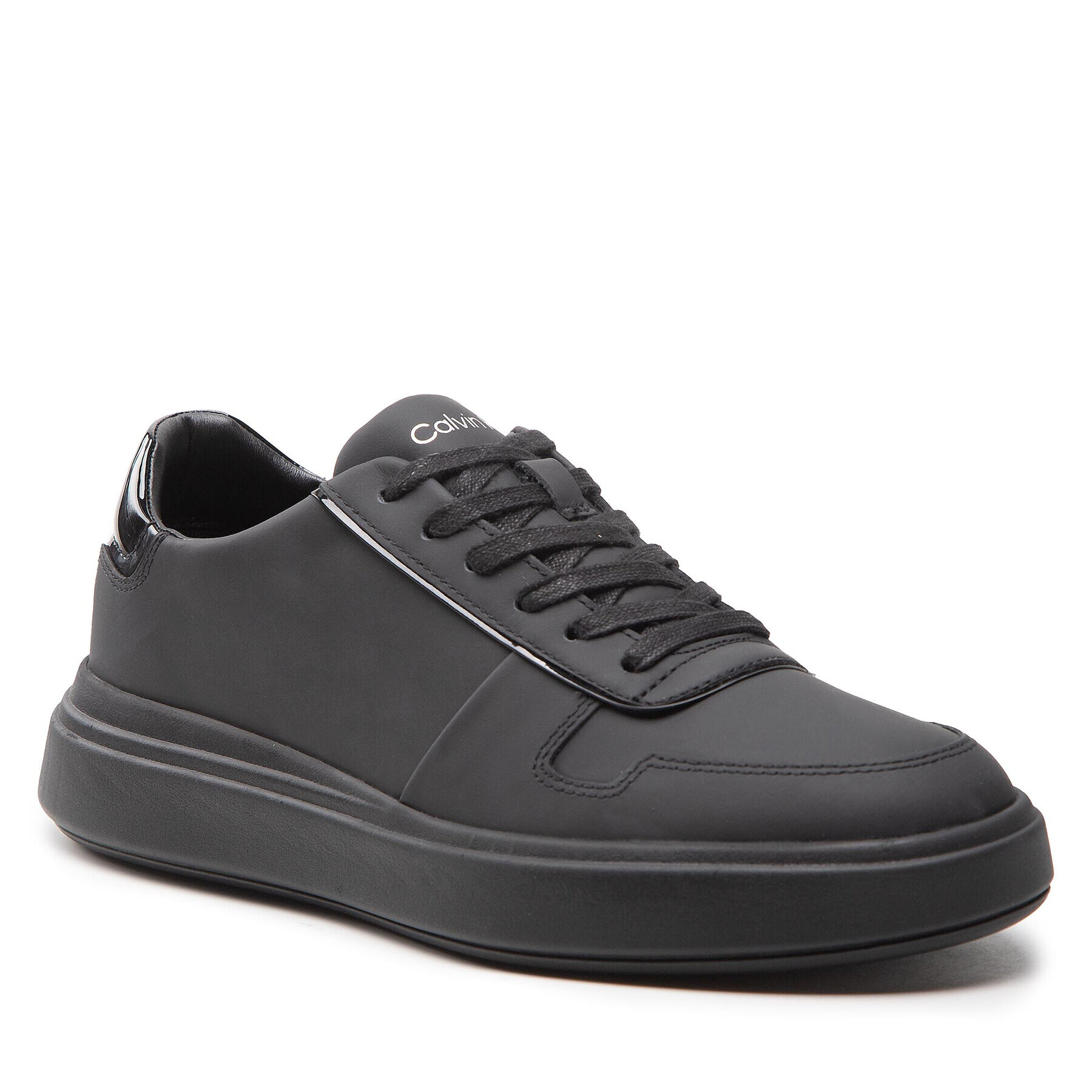 Calvin Klein Sneakersy Low Top Lace Up Shine HM0HM00820 Čierna - Pepit.sk