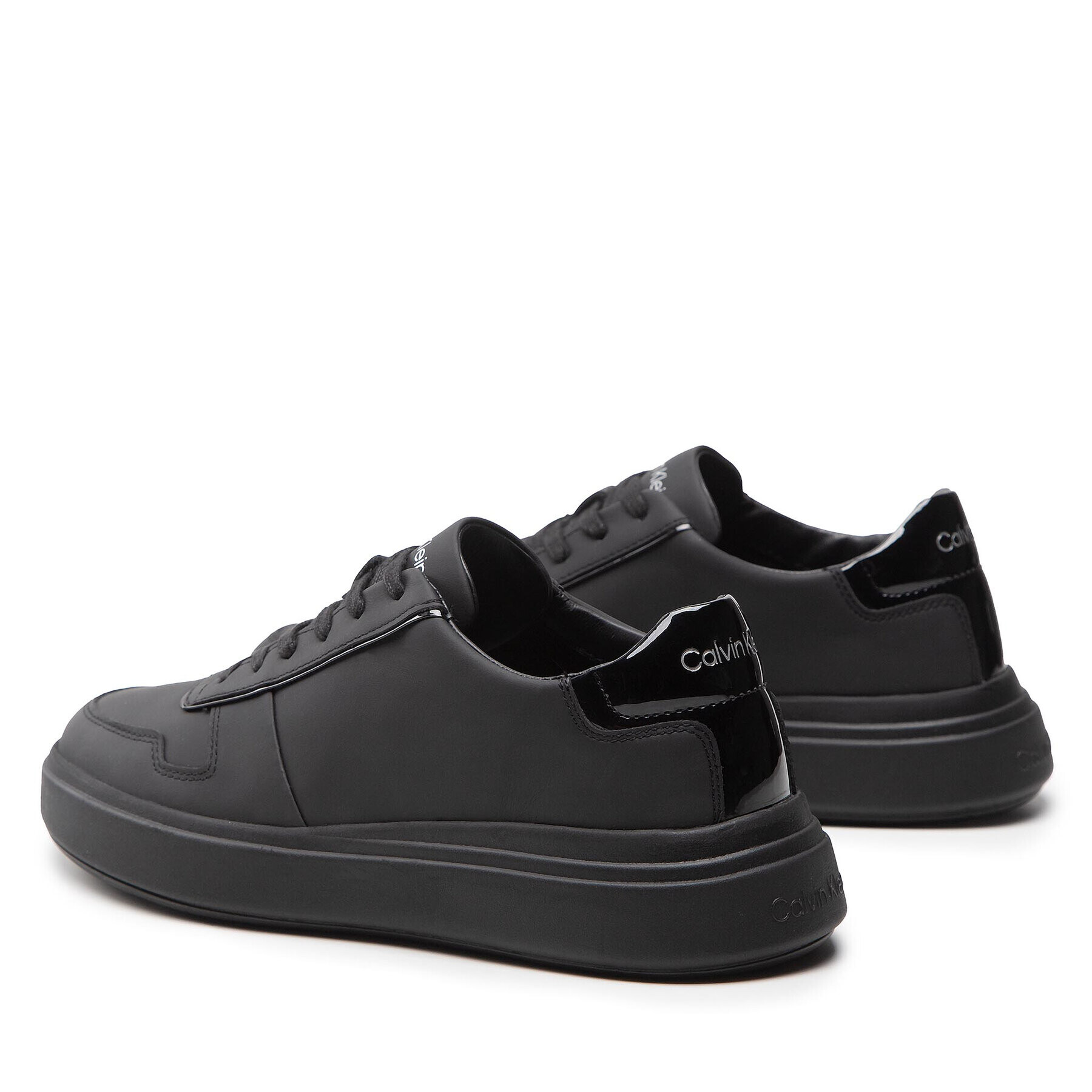 Calvin Klein Sneakersy Low Top Lace Up Shine HM0HM00820 Čierna - Pepit.sk