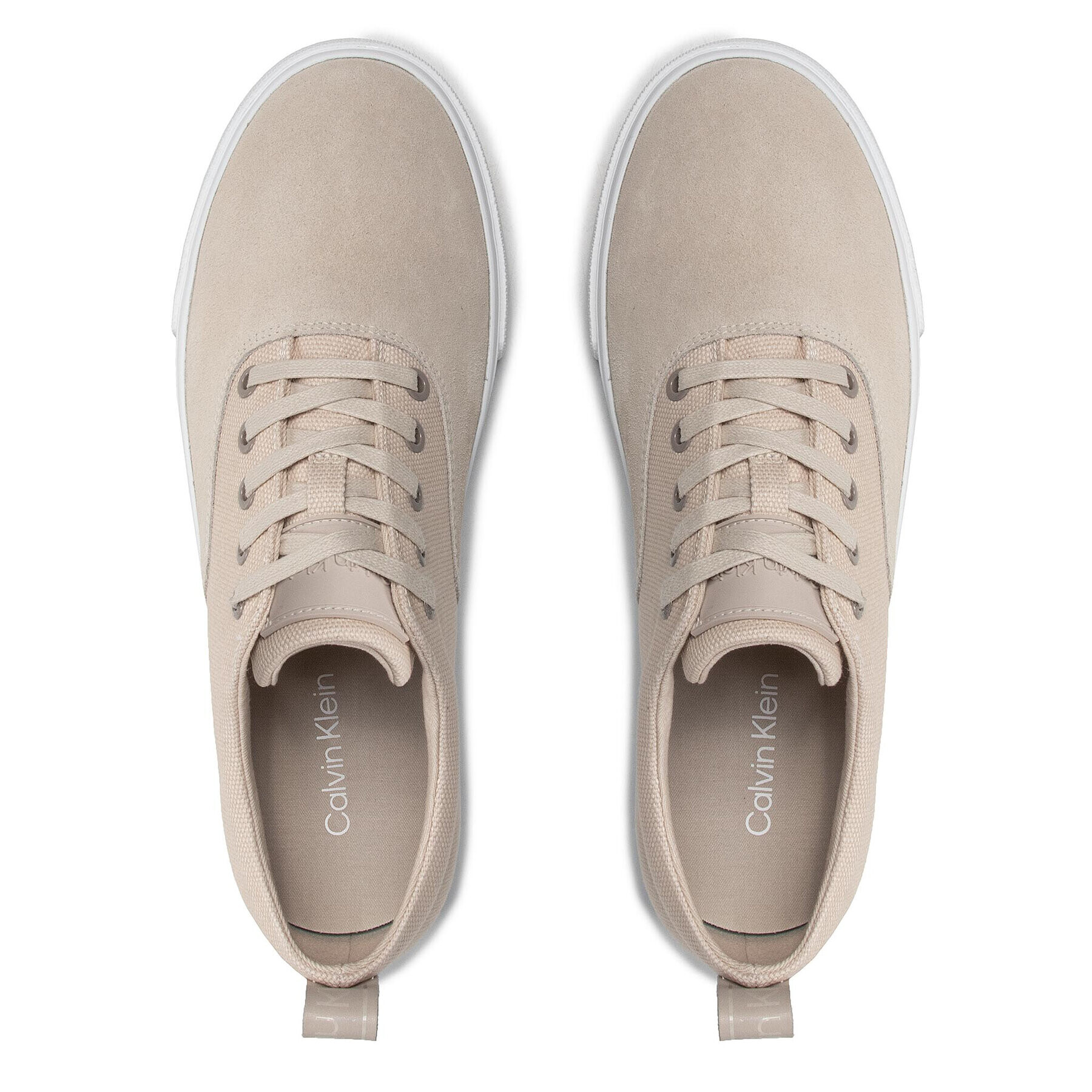 Calvin Klein Sneakersy Low Top Lace Up Skate Cv Mix HM0HM00321 Béžová - Pepit.sk