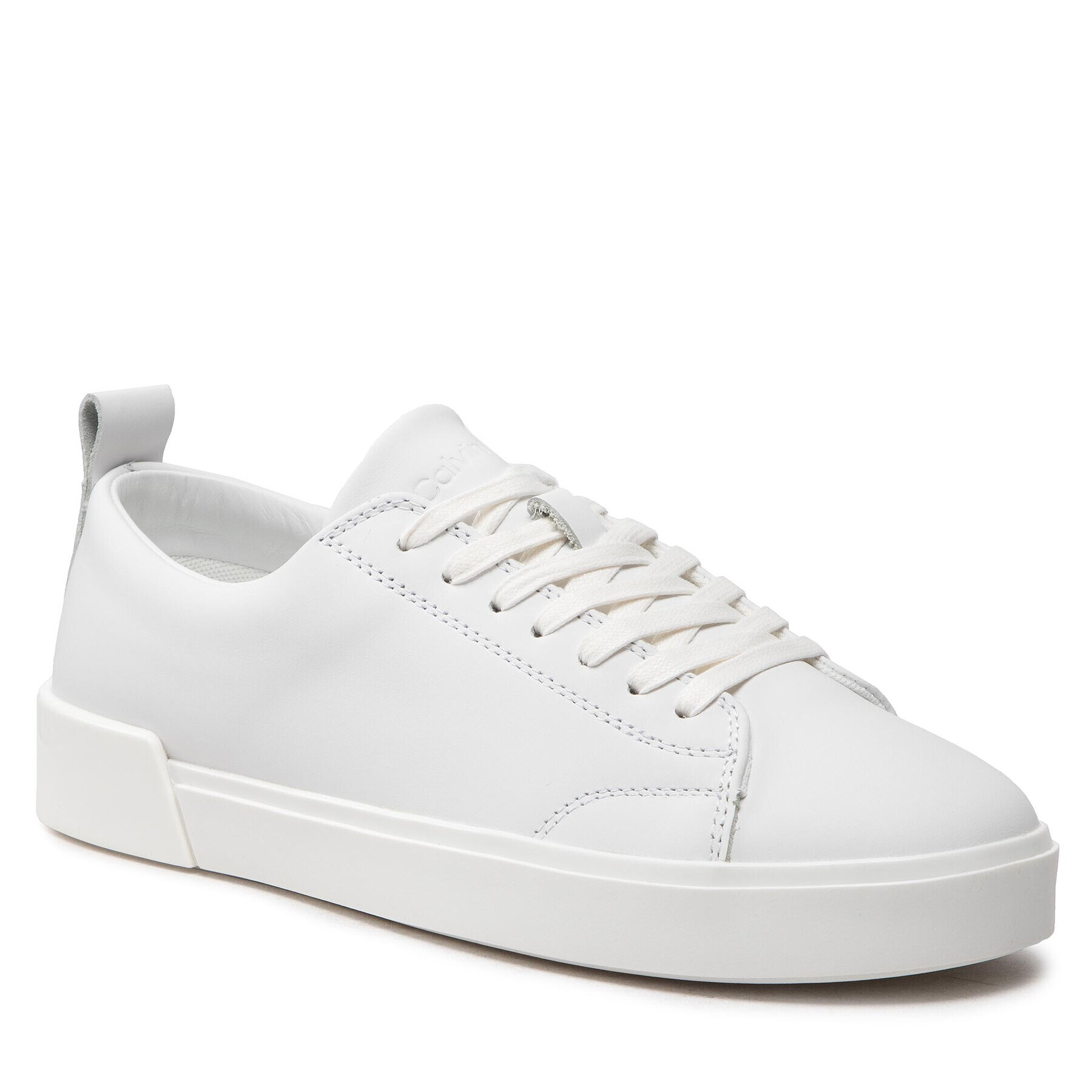 Calvin Klein Sneakersy Low Top Lace Up Sm Lth HM0HM00677 Biela - Pepit.sk