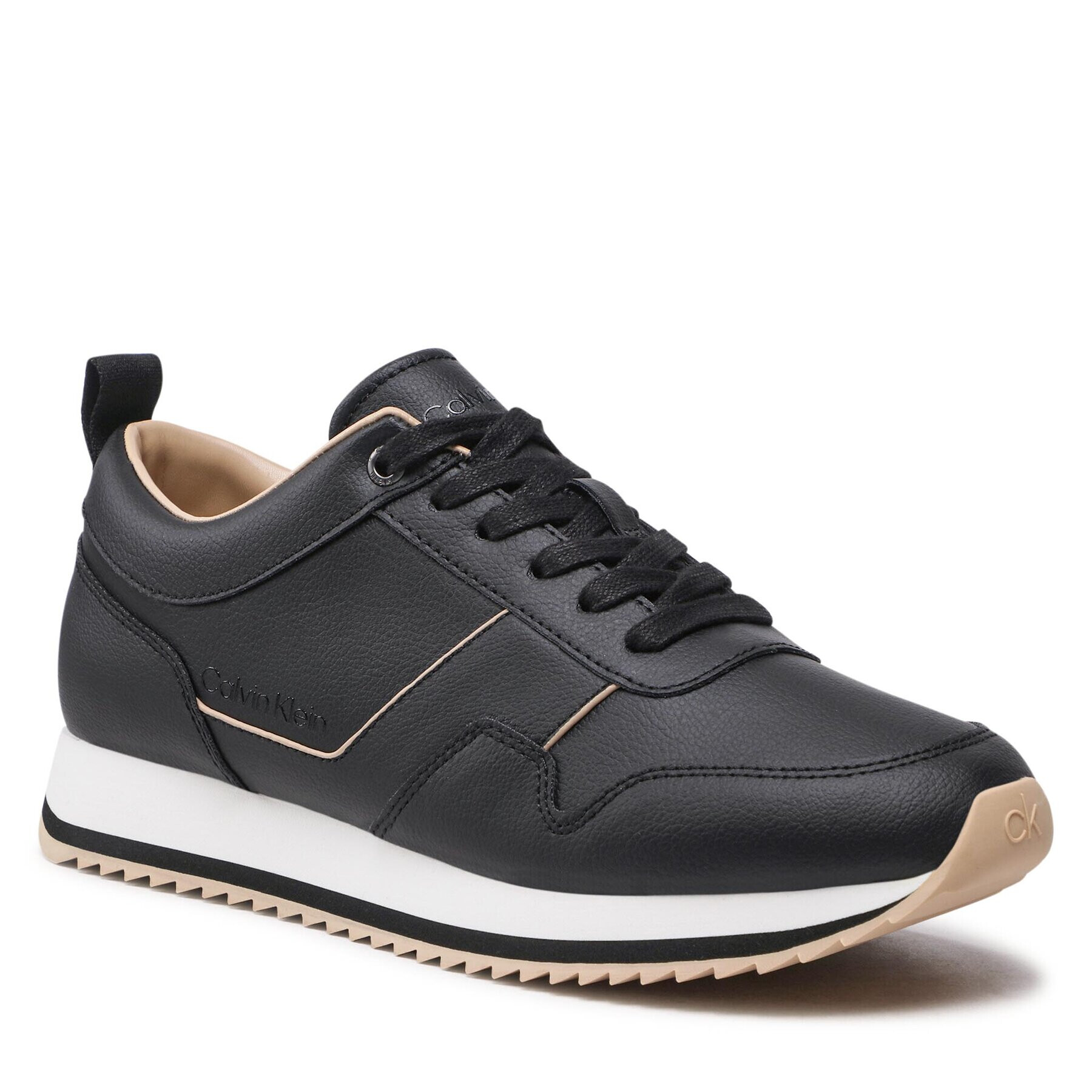 Calvin Klein Sneakersy Low Top Lace Up Vegan HM0HM00832 Čierna - Pepit.sk