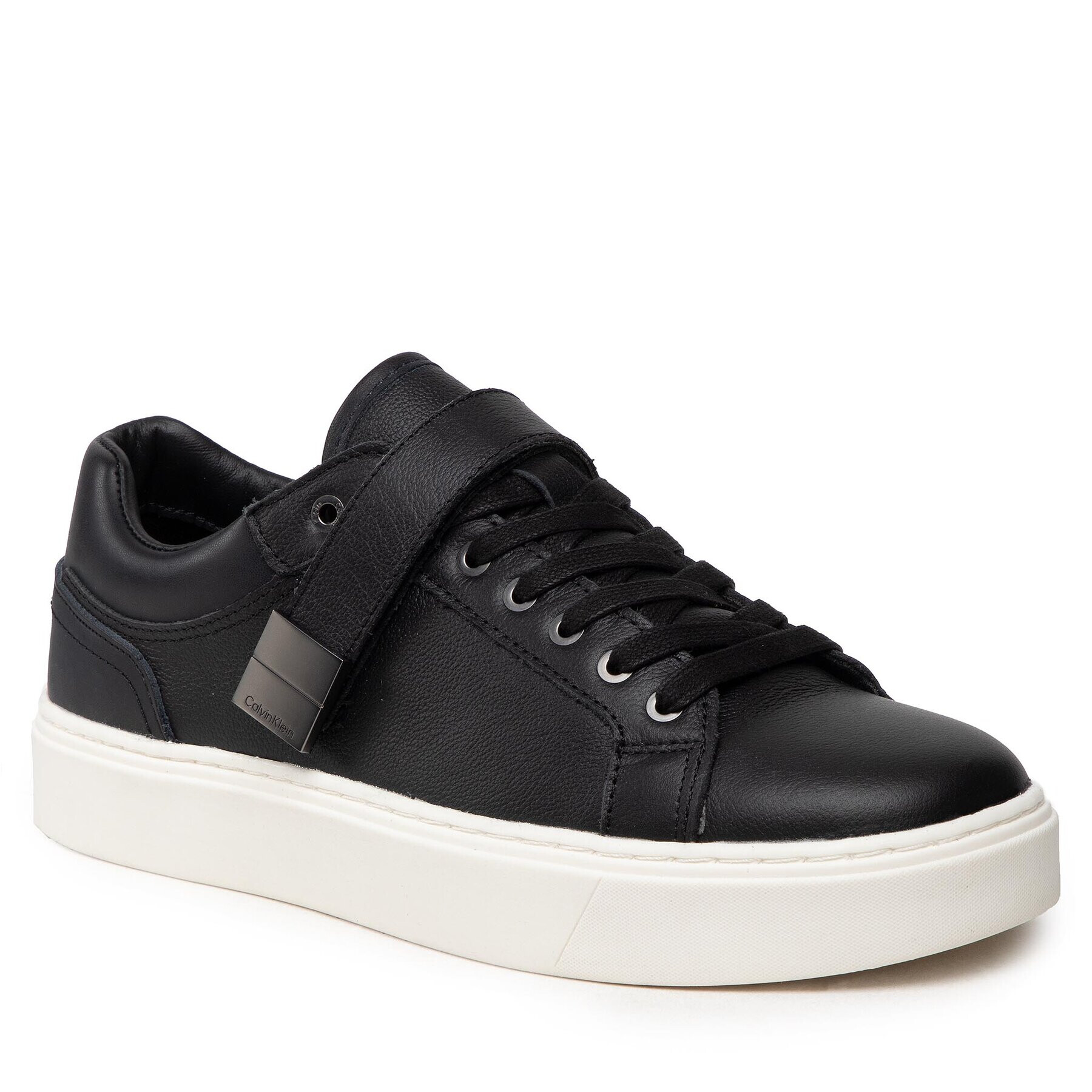 Calvin Klein Sneakersy Low Top Lace Up W/Plaque HM0HM00919 Čierna - Pepit.sk