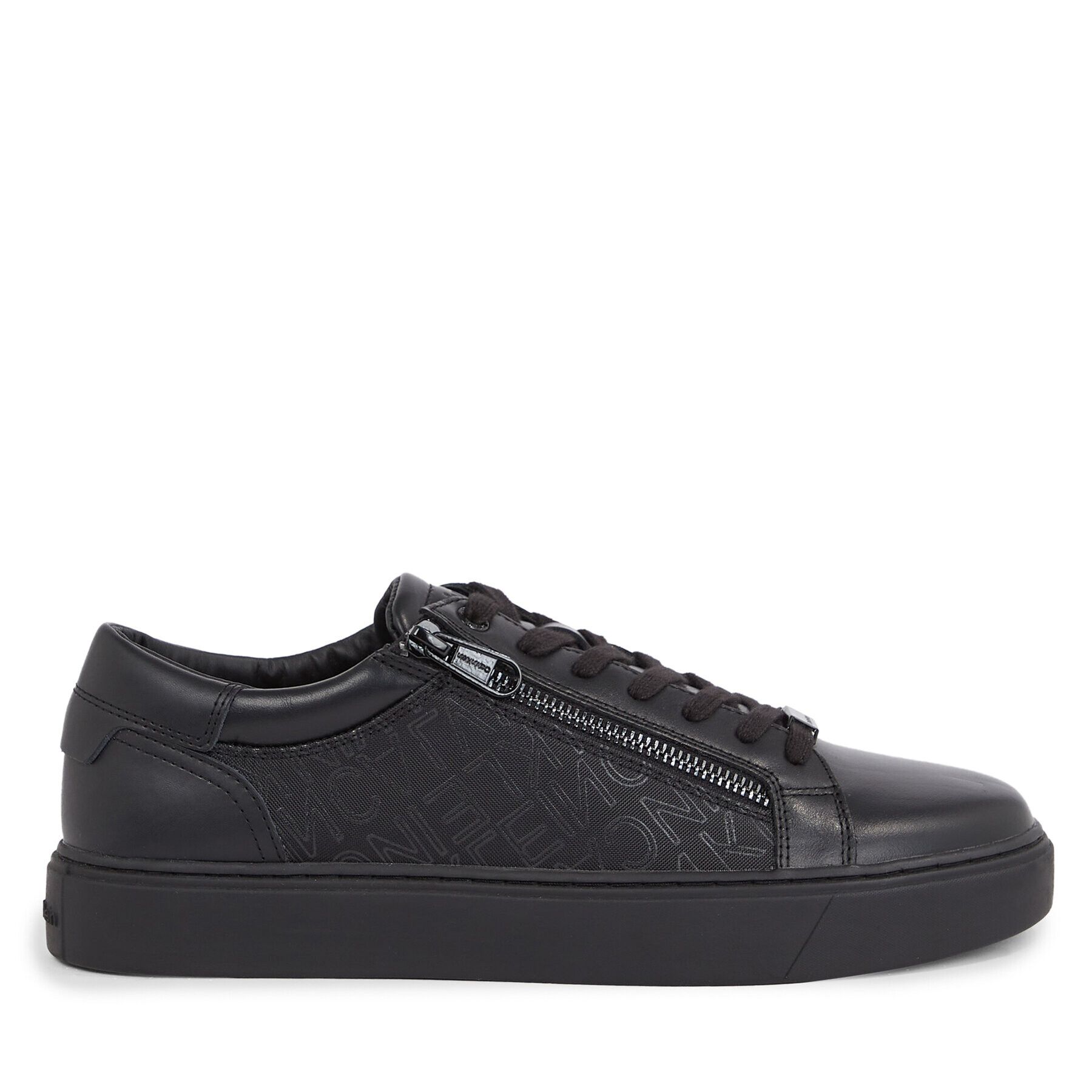 Calvin Klein Sneakersy Low Top Lace Up W/Zip Mono HM0HM01059 Čierna - Pepit.sk