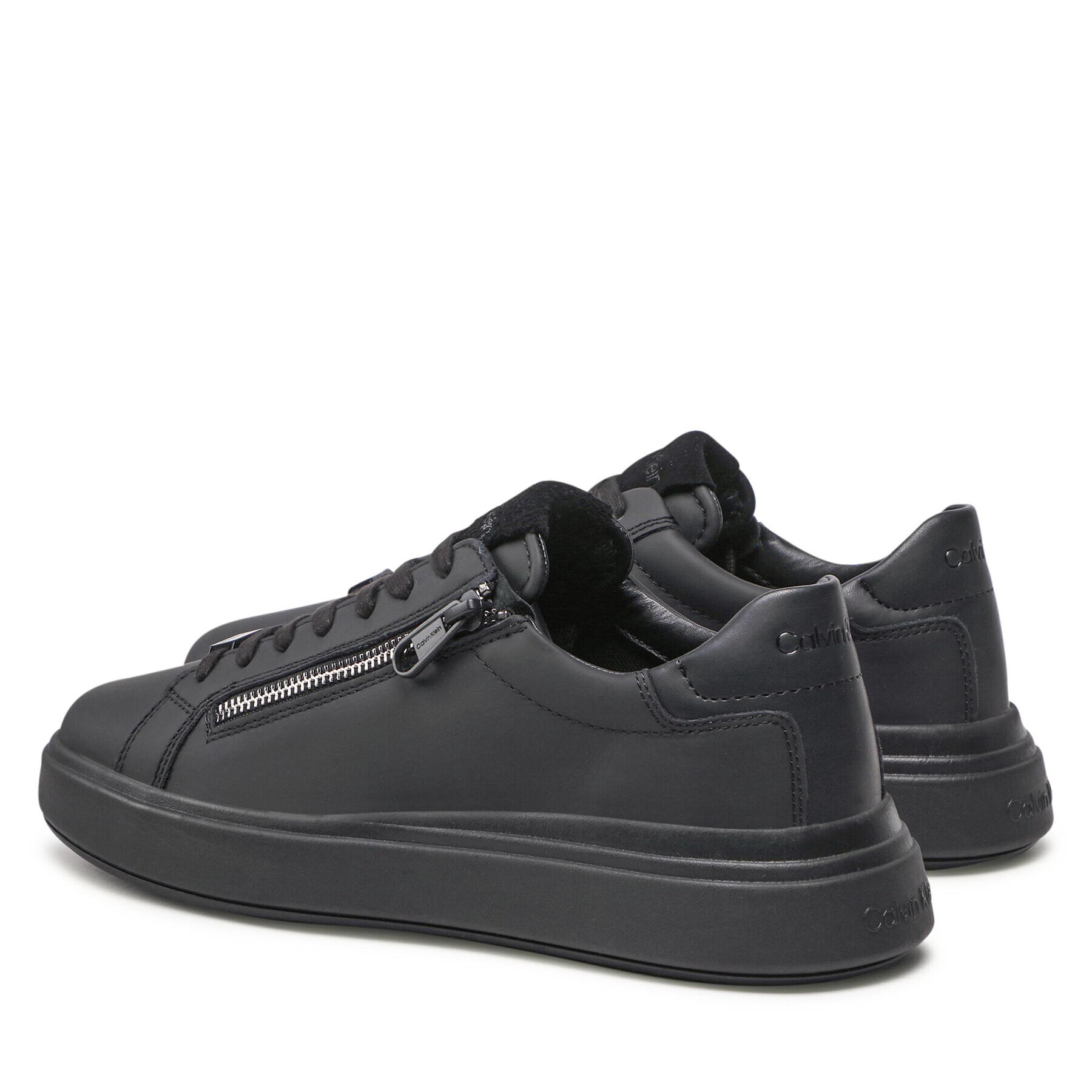 Calvin Klein Sneakersy Low Top Lace Up Zip HM0HM00746 Čierna - Pepit.sk