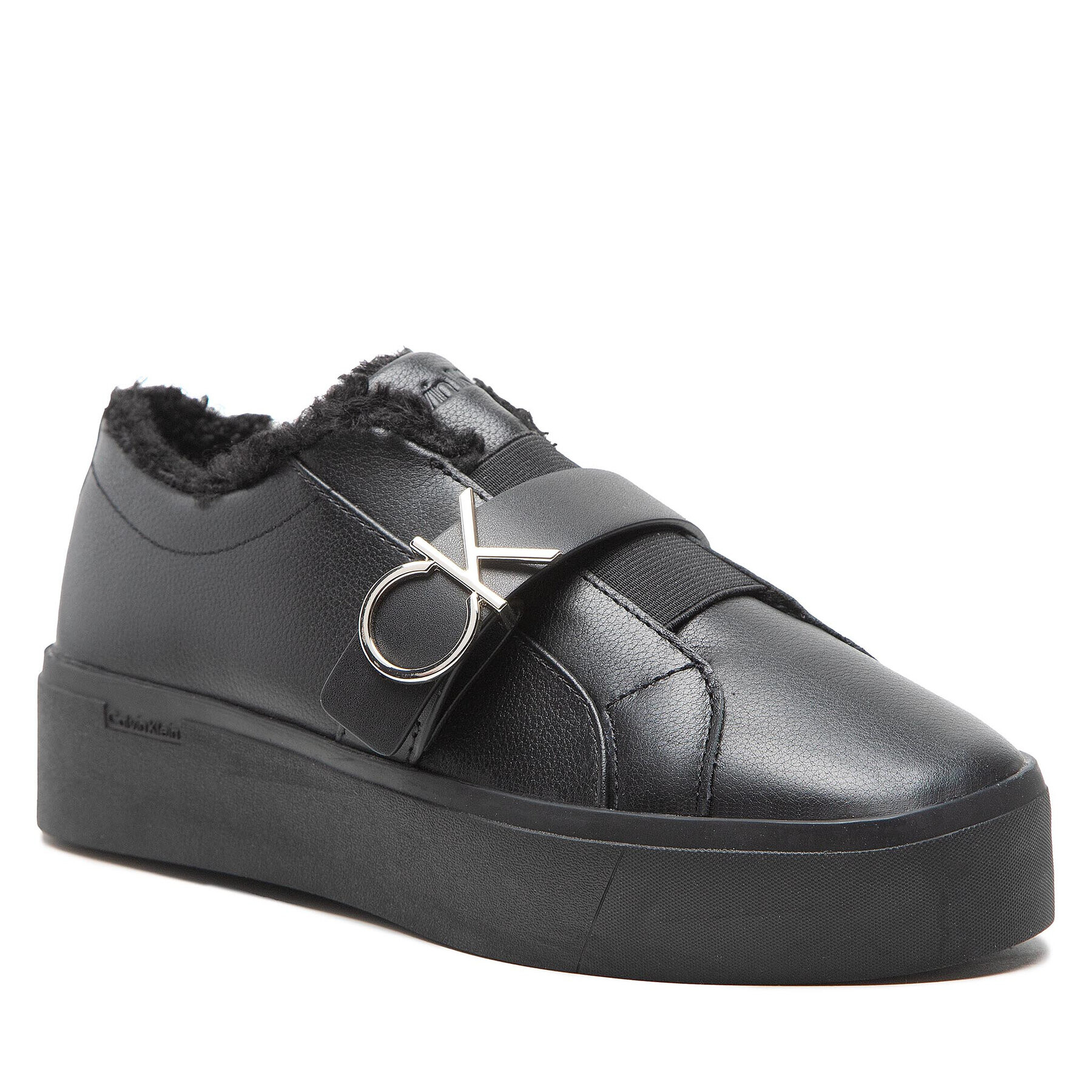 Calvin Klein Sneakersy Platform Cupsole Slip On Ck Hw-L HW0HW01331 Čierna - Pepit.sk