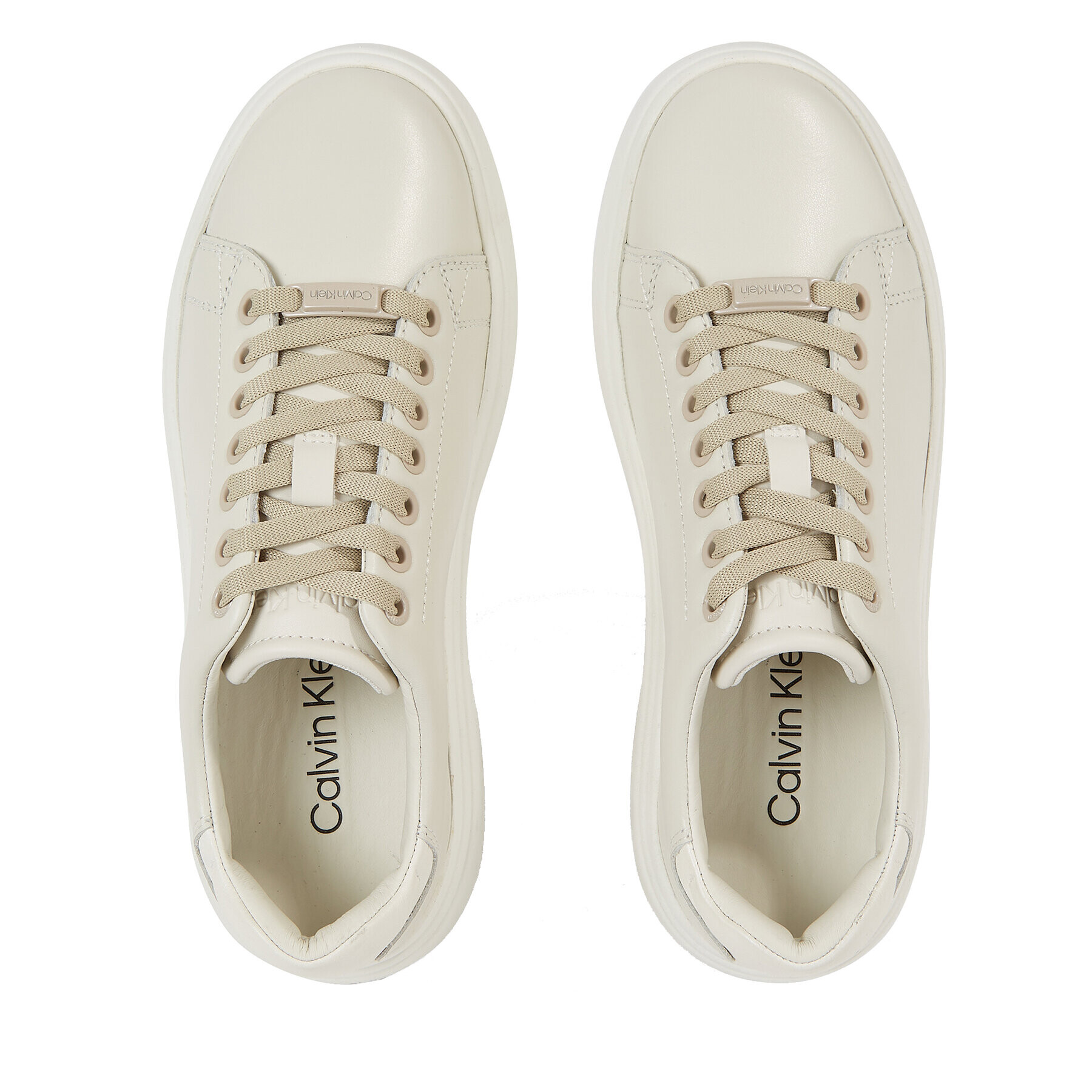 Calvin Klein Sneakersy Raised Cupsole Lace Up HW0HW01668 Béžová - Pepit.sk