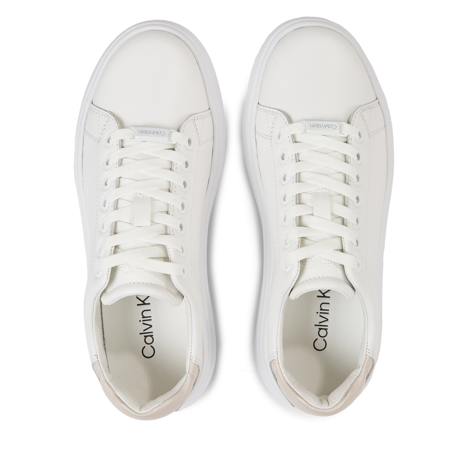 Calvin Klein Sneakersy Raised Cupsole Lace Up HW0HW01668 Biela - Pepit.sk