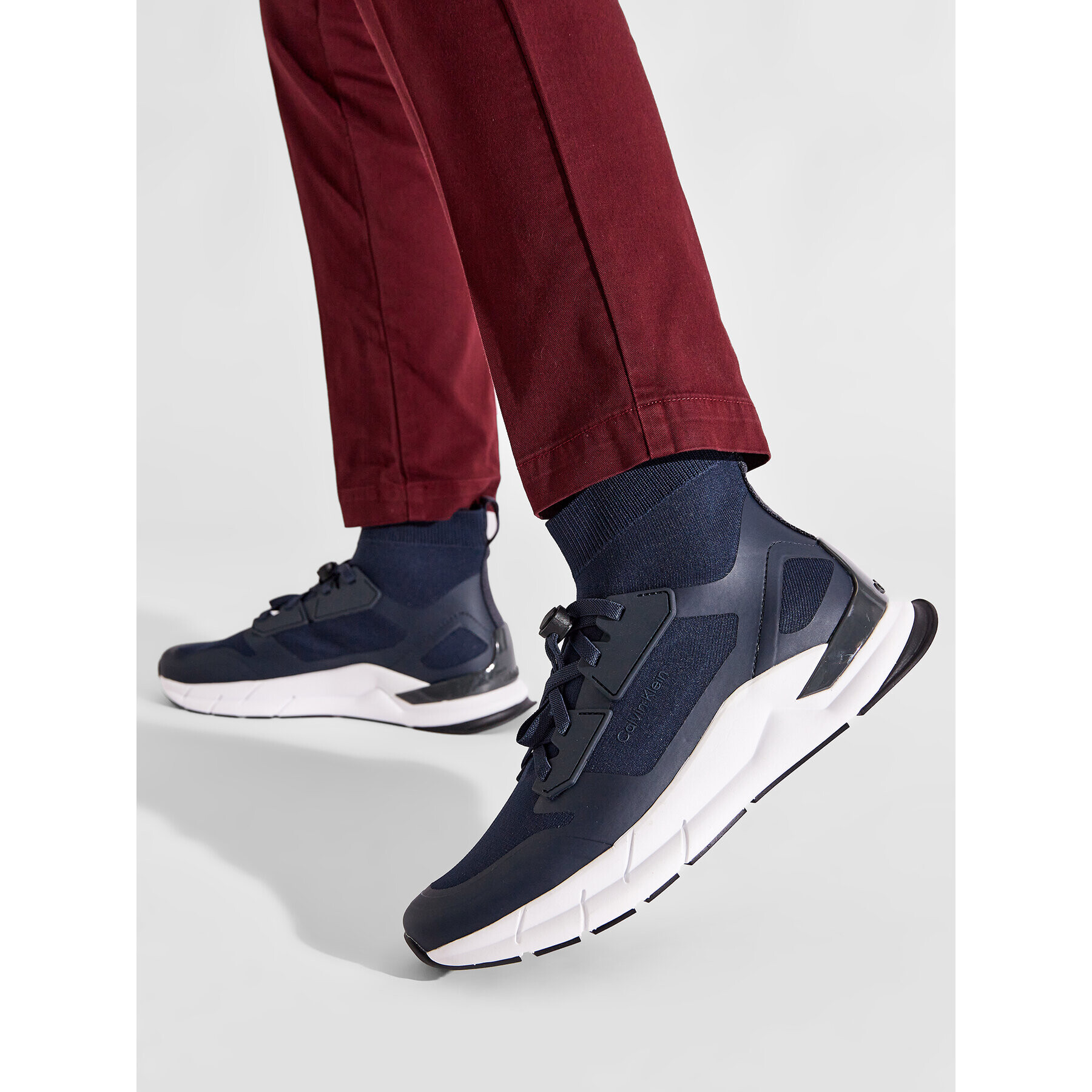 Calvin Klein Sneakersy Recycled High-Top Sock Trainers HM0HM00760 Tmavomodrá - Pepit.sk