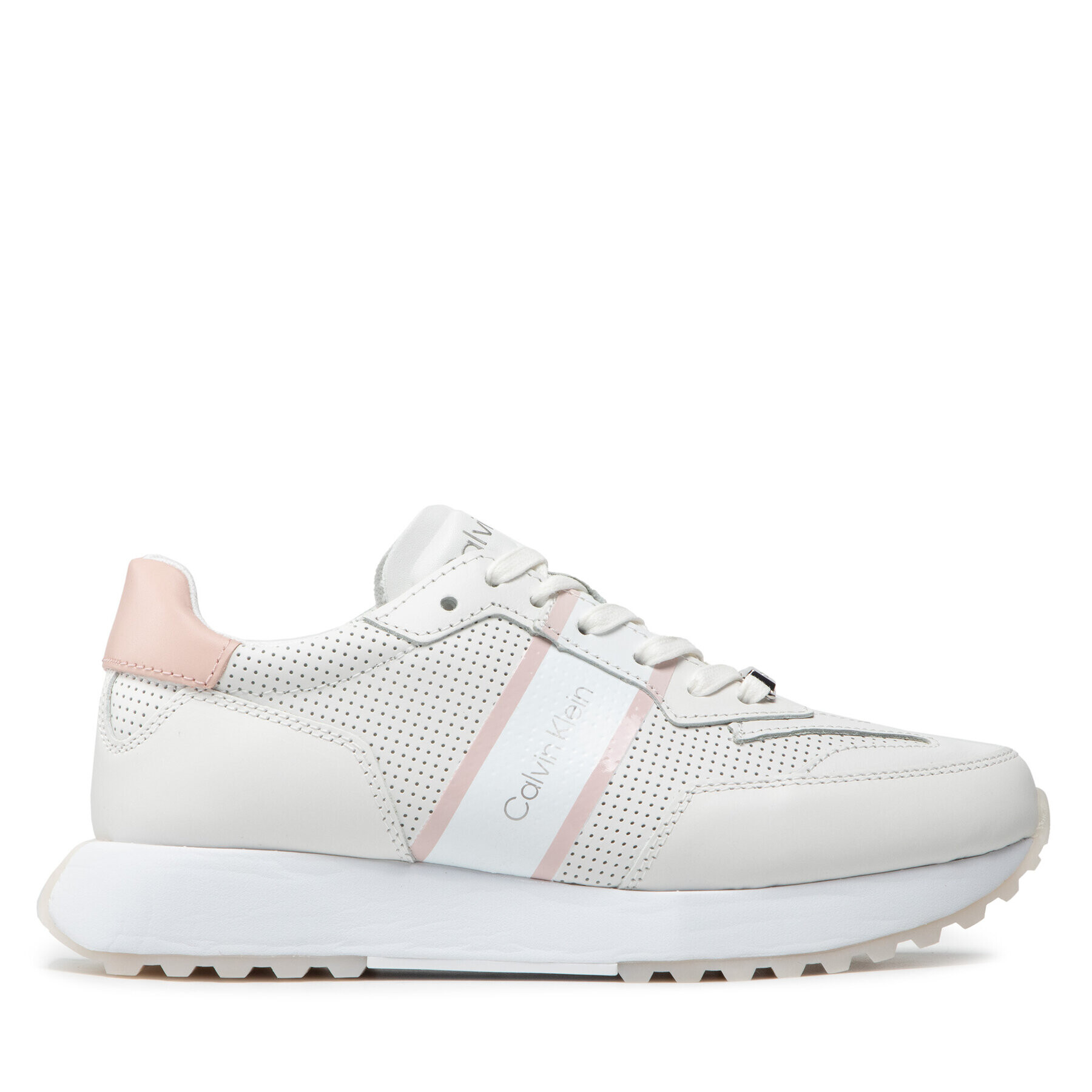 Calvin Klein Sneakersy Skived Runner Lac U-Per HW0HW00810 Biela - Pepit.sk