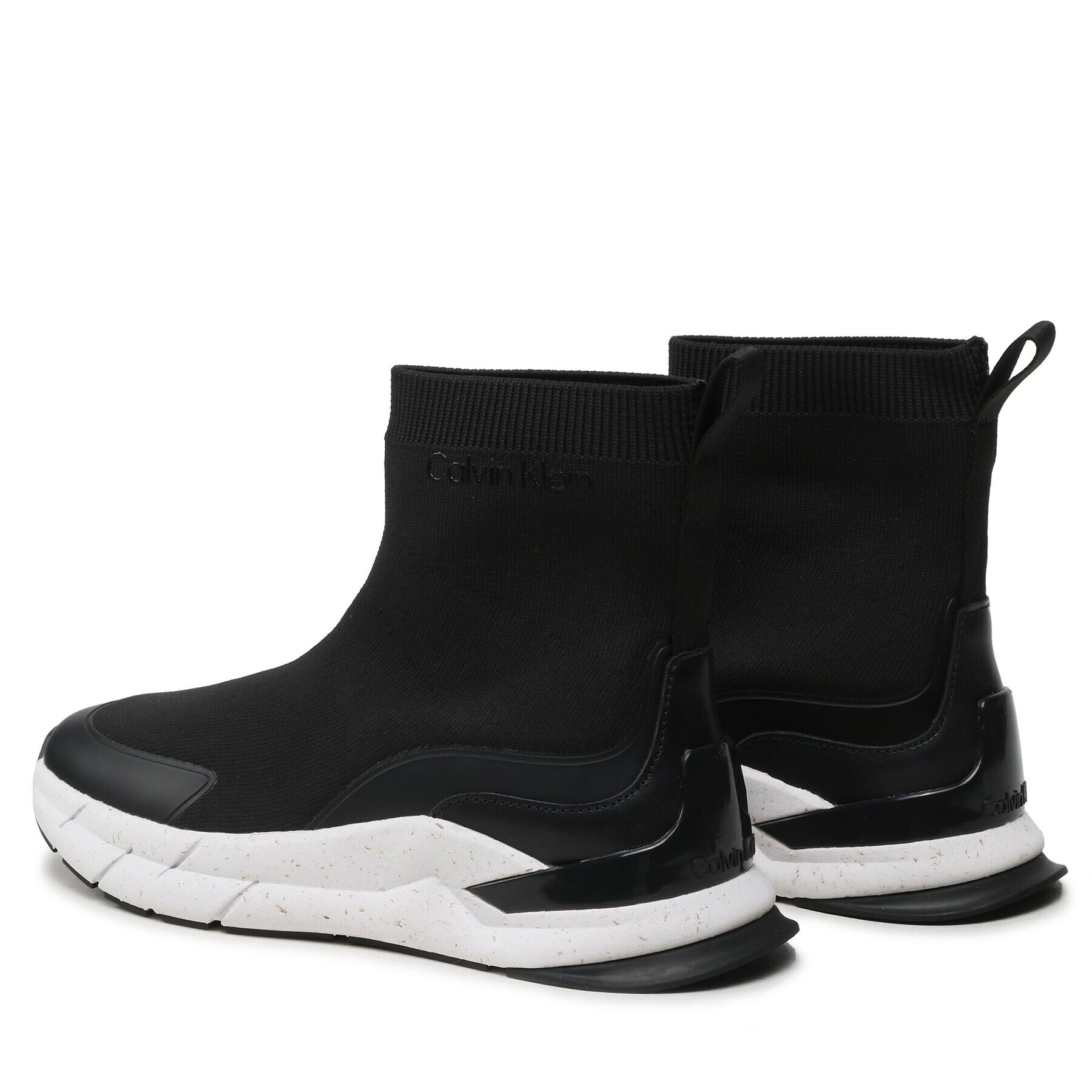 Calvin Klein Sneakersy Sock Boot HW0HW01589 Čierna - Pepit.sk