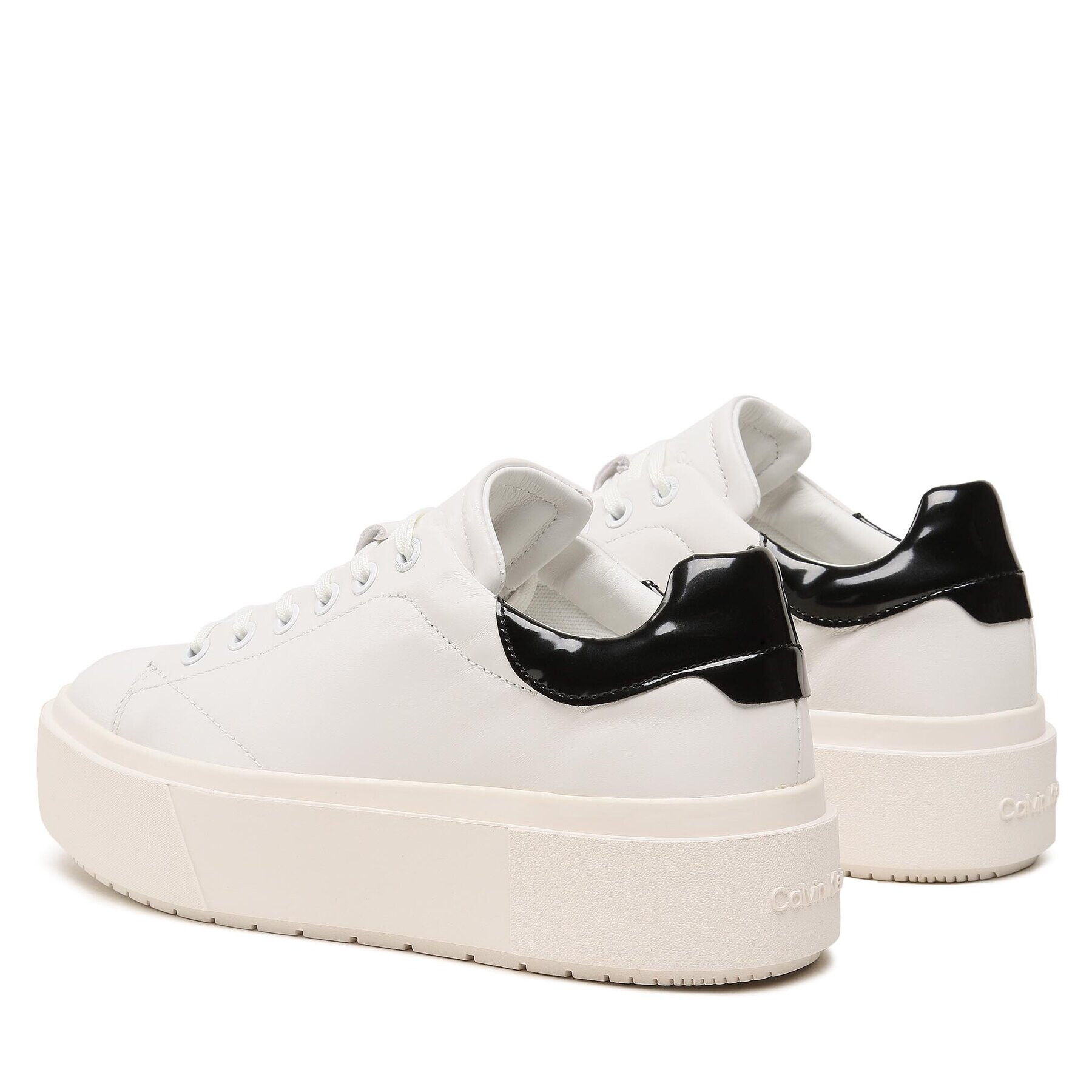 Calvin Klein Sneakersy Squared Flatform Cupsole Lace Up HW0HW01775 Biela - Pepit.sk