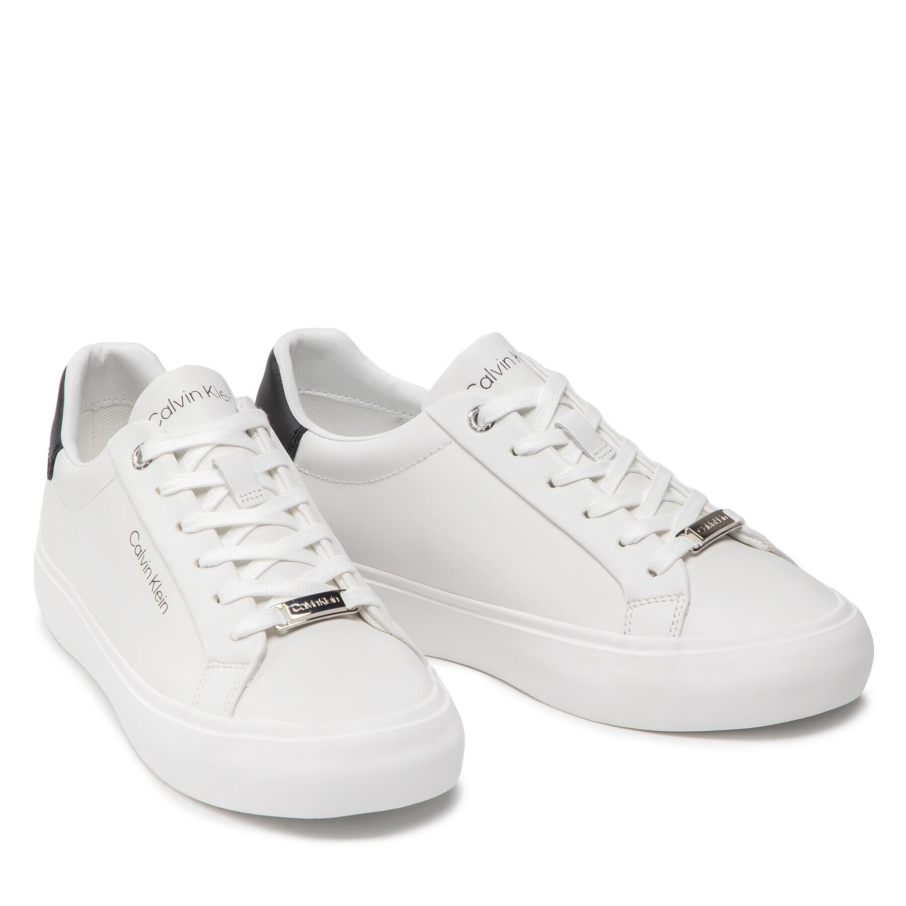 Calvin Klein Sneakersy Valc Lace Up - Lth HW0HW00839 Biela - Pepit.sk